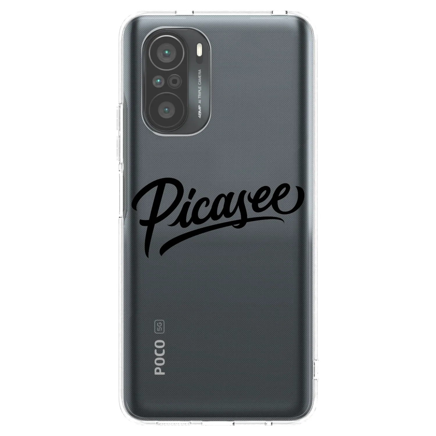 Picasee Xiaomi Poco F3 Hülle - Transparentes Silikon - Picasee - old logo - black