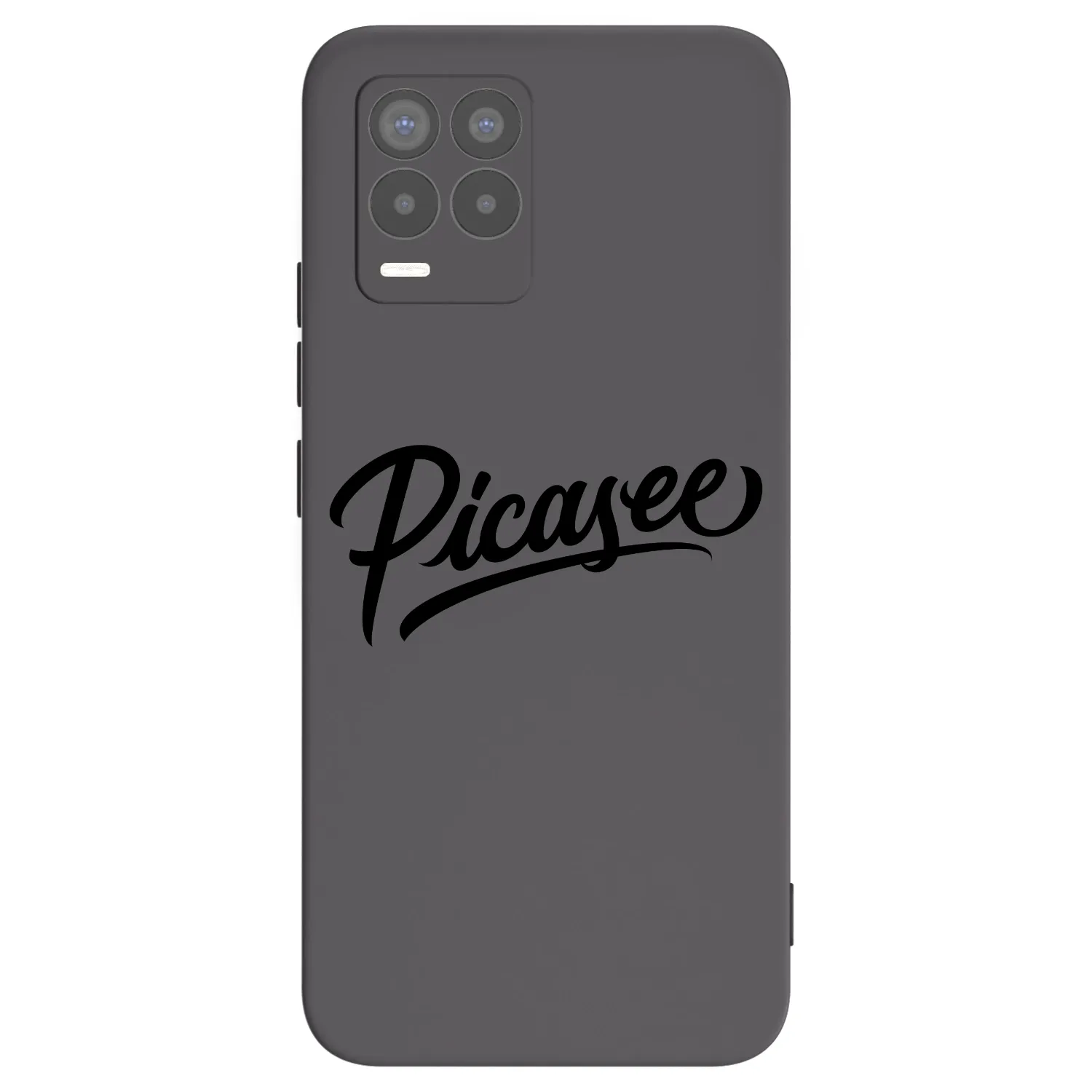 Picasee Realme 8 4G Hülle - Schwarzes Silikon - Picasee - old logo - black
