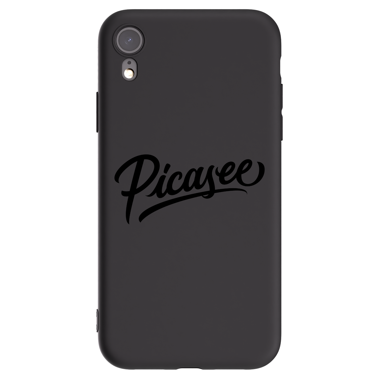Picasee Apple iPhone XR Hülle - Schwarzes Silikon - Picasee - old logo - black