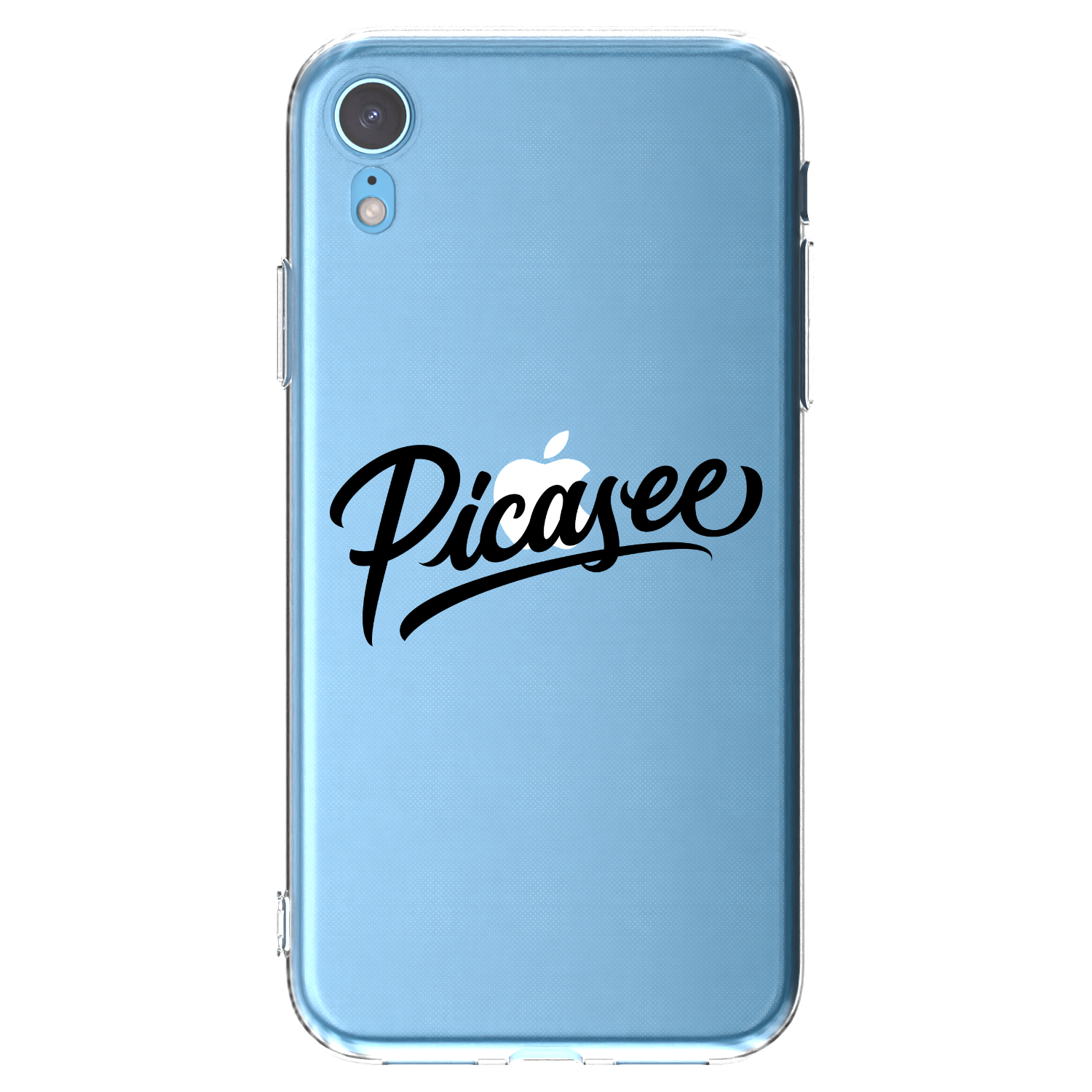 Picasee Apple iPhone XR Hülle - Transparentes Silikon - Picasee - old logo - black