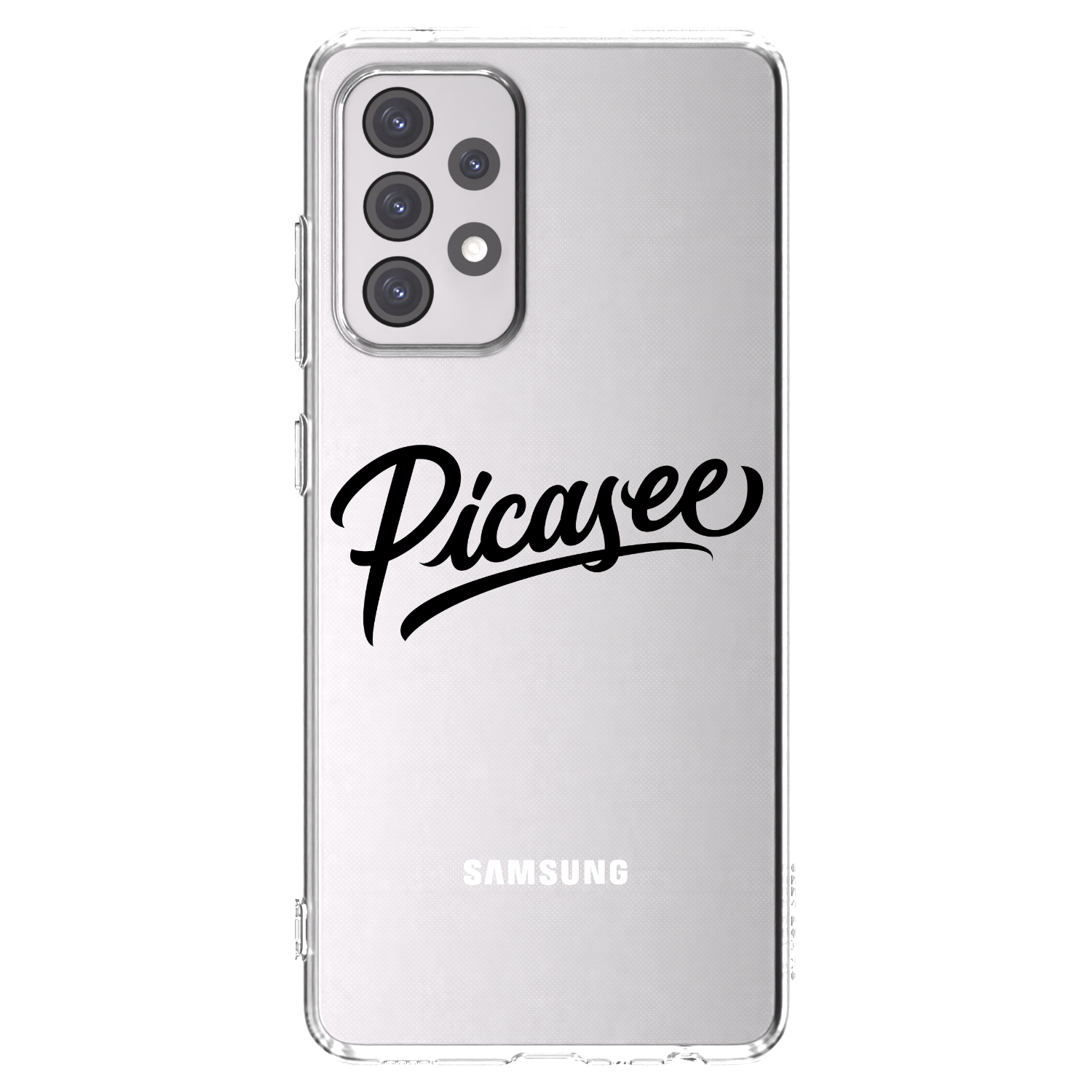 Picasee Samsung Galaxy A52s 5G A528B Hülle - Transparentes Silikon - Picasee - old logo - black