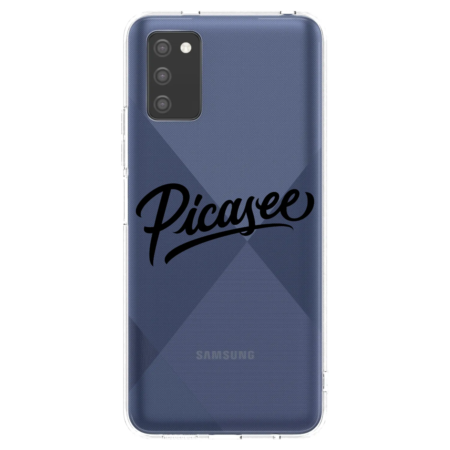 Picasee Samsung Galaxy A03s A037G Hülle - Transparentes Silikon - Picasee - old logo - black