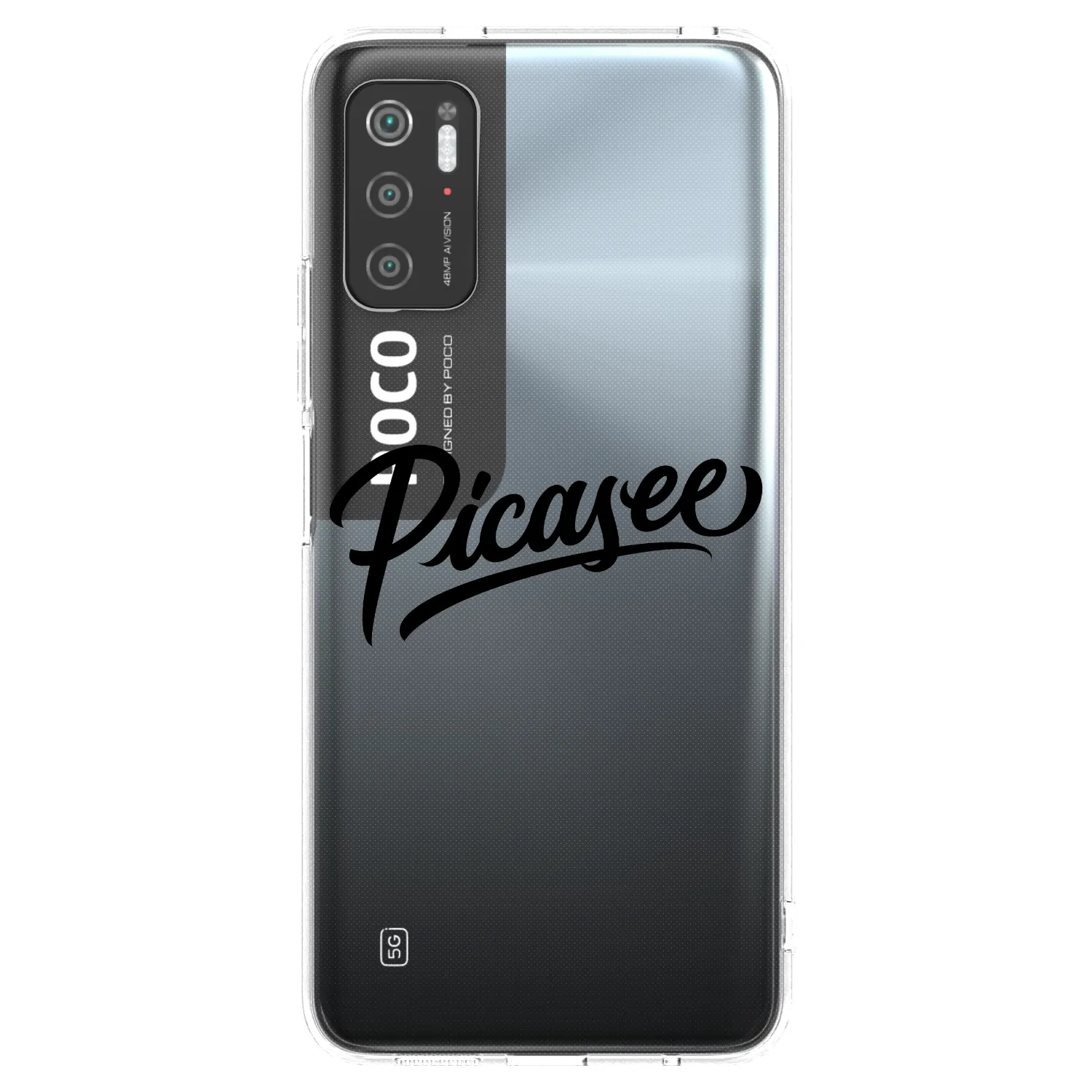 Picasee Xiaomi Poco M3 Pro 5G Hülle - Transparentes Silikon - Picasee - old logo - black
