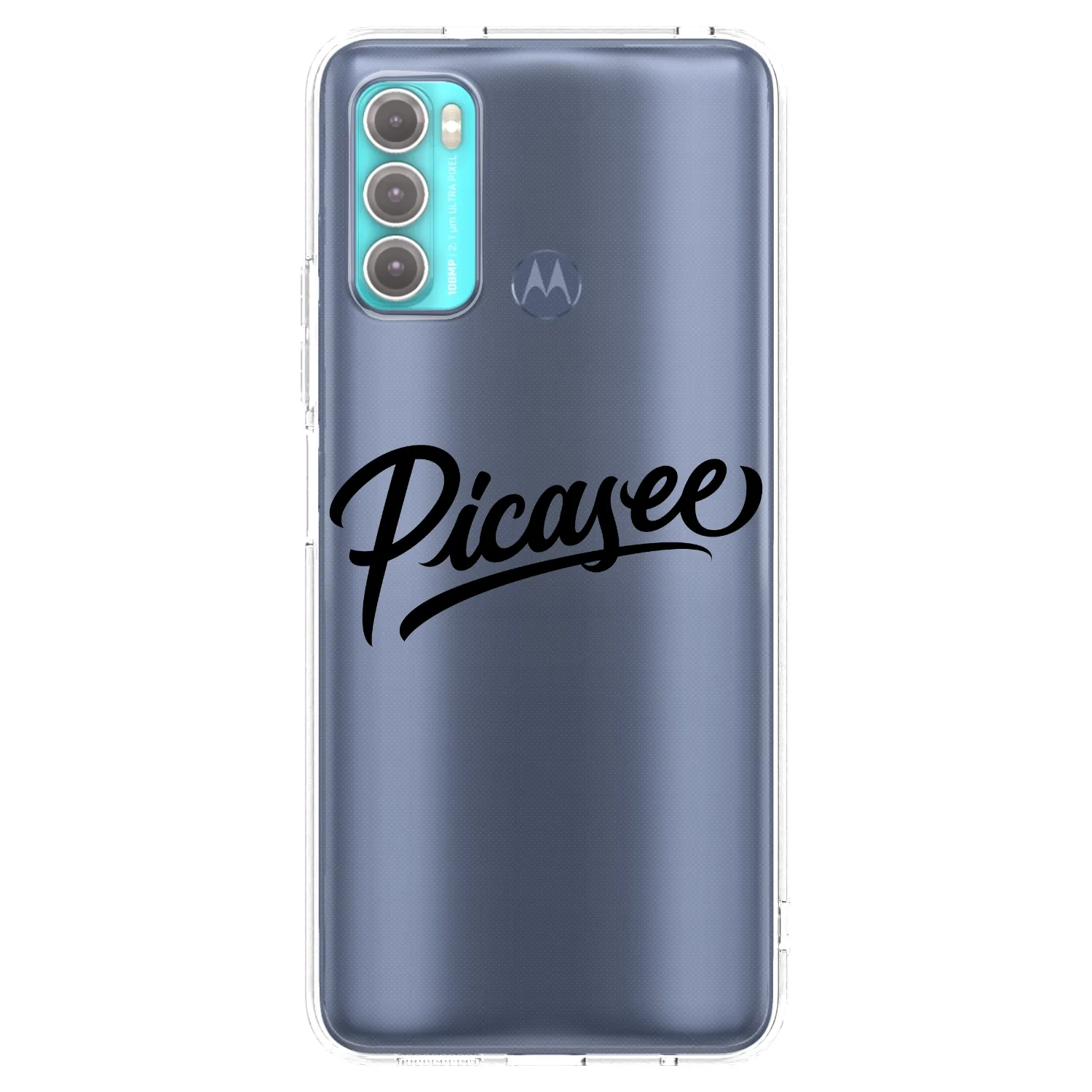 Picasee Motorola Moto G60 Hülle - Transparentes Silikon - Picasee - old logo - black
