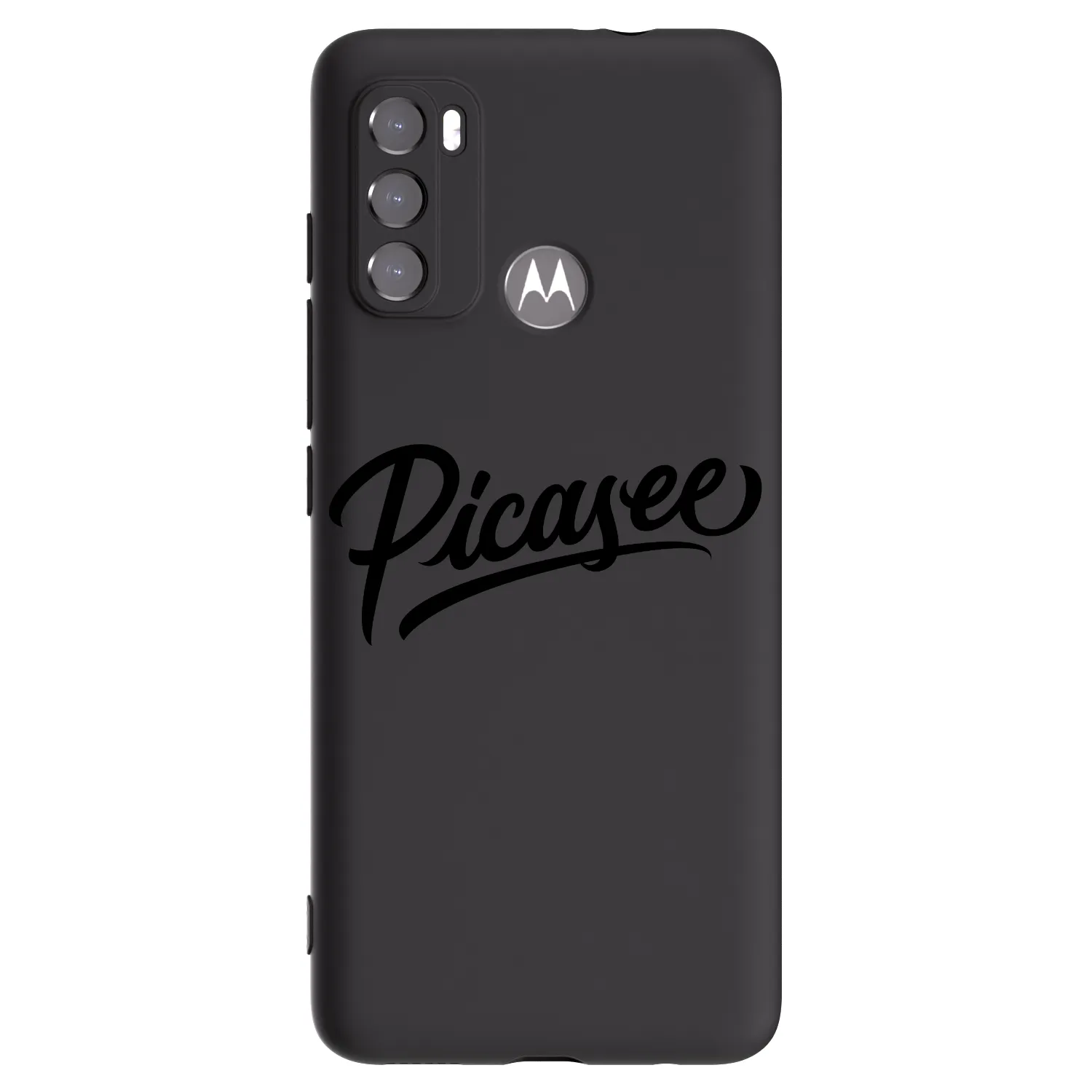 Picasee Motorola Moto G60 Hülle - Schwarzes Silikon - Picasee - old logo - black