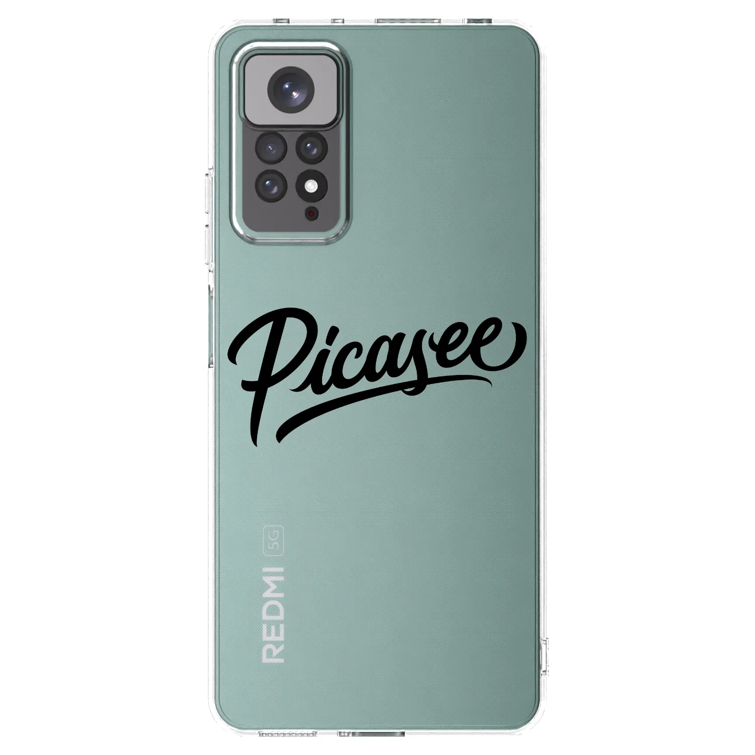 Picasee Xiaomi Redmi Note 11 Hülle - Transparentes Silikon - Picasee - old logo - black