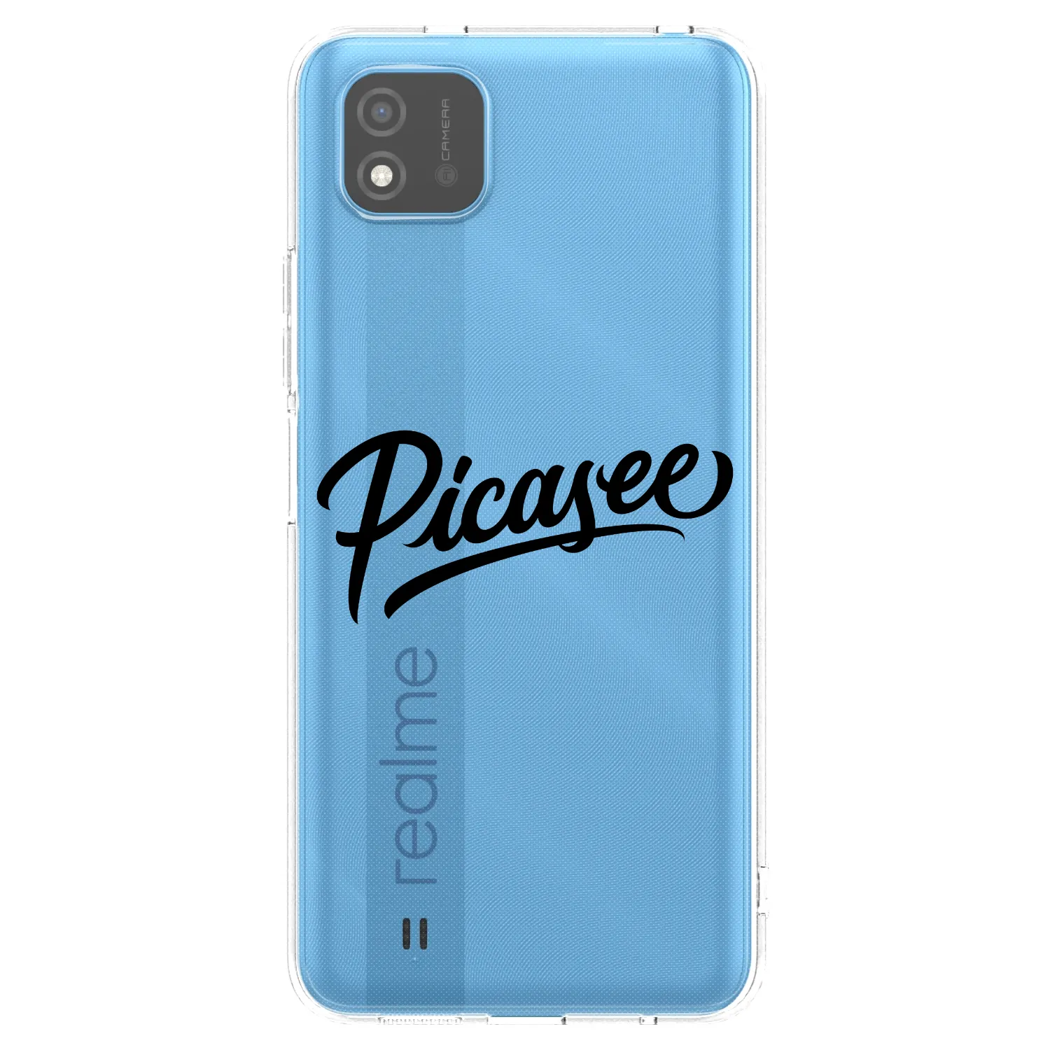 Picasee Realme C11 (2021) Hülle - Transparentes Silikon - Picasee - old logo - black