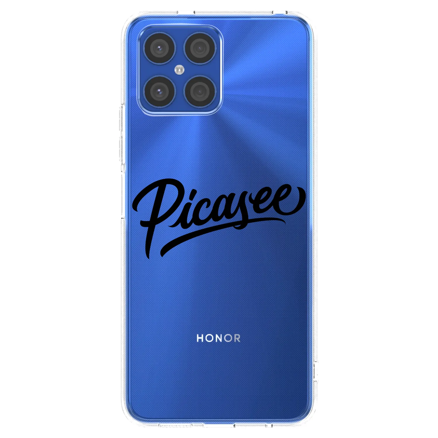 Picasee Honor X8 4G Hülle - Transparentes Silikon - Picasee - old logo - black