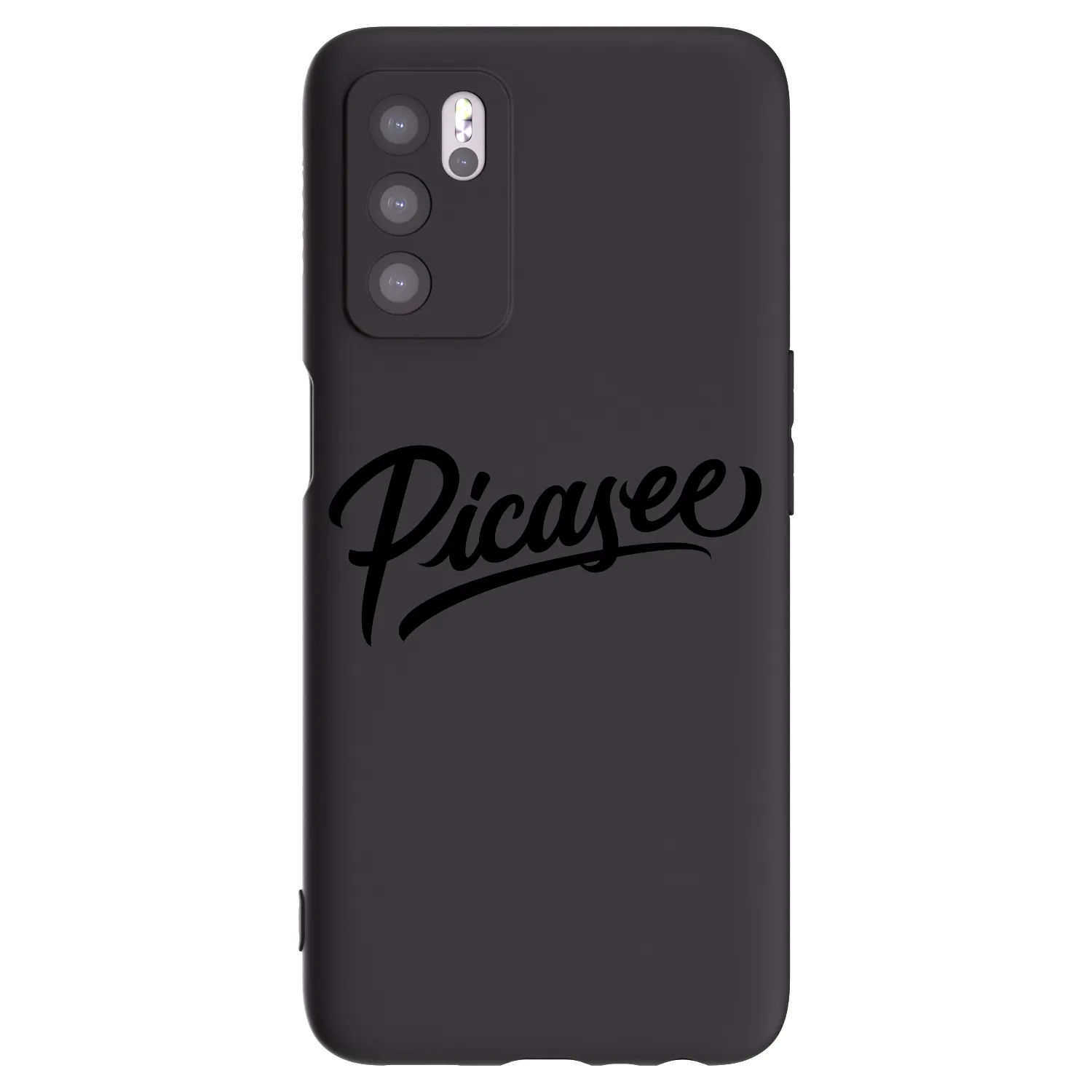 Picasee OPPO A16 Hülle - Schwarzes Silikon - Picasee - old logo - black