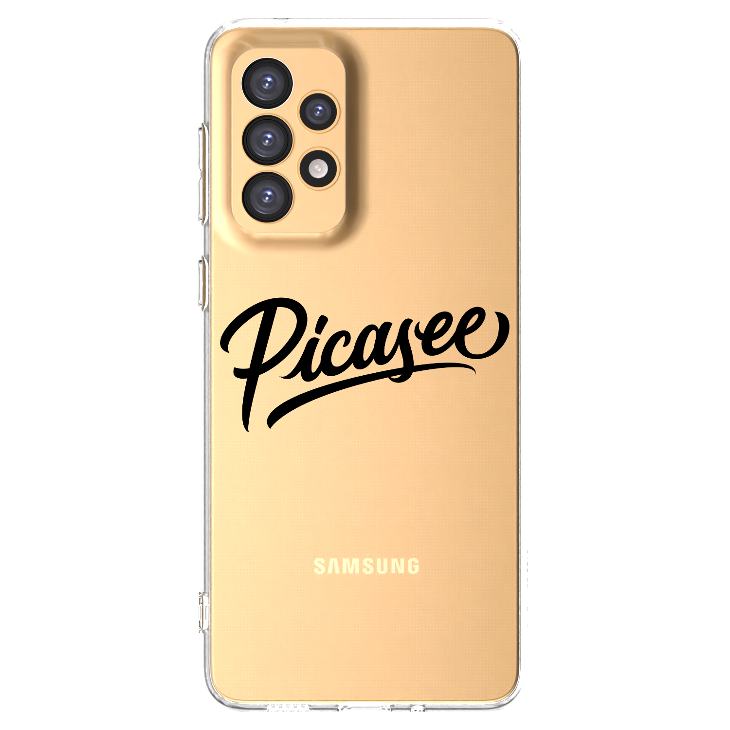 Picasee Samsung Galaxy A33 5G A336 Hülle - Transparentes Silikon - Picasee - old logo - black