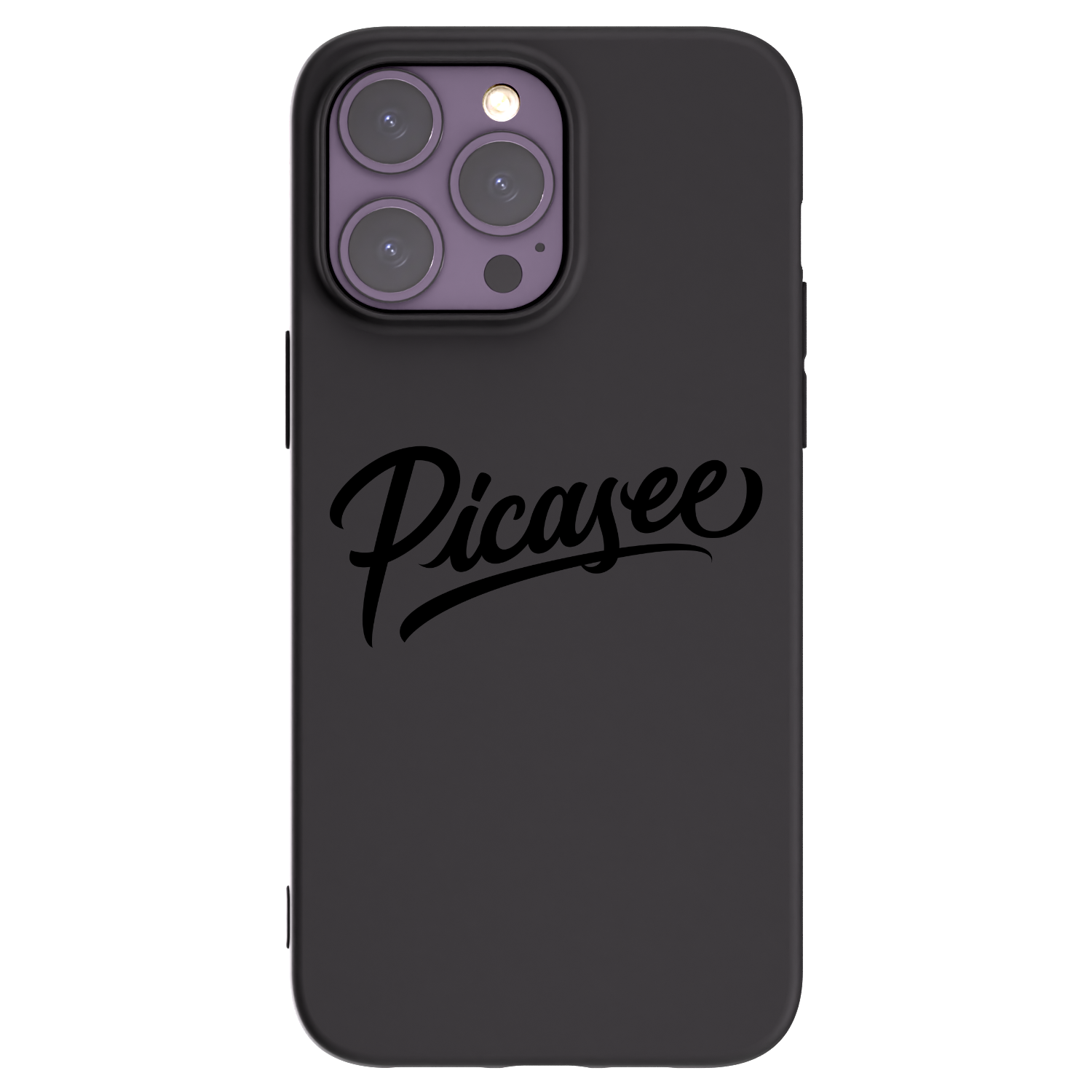 Picasee Apple iPhone 14 Pro Max Hülle - Schwarzes Silikon - Picasee - old logo - black