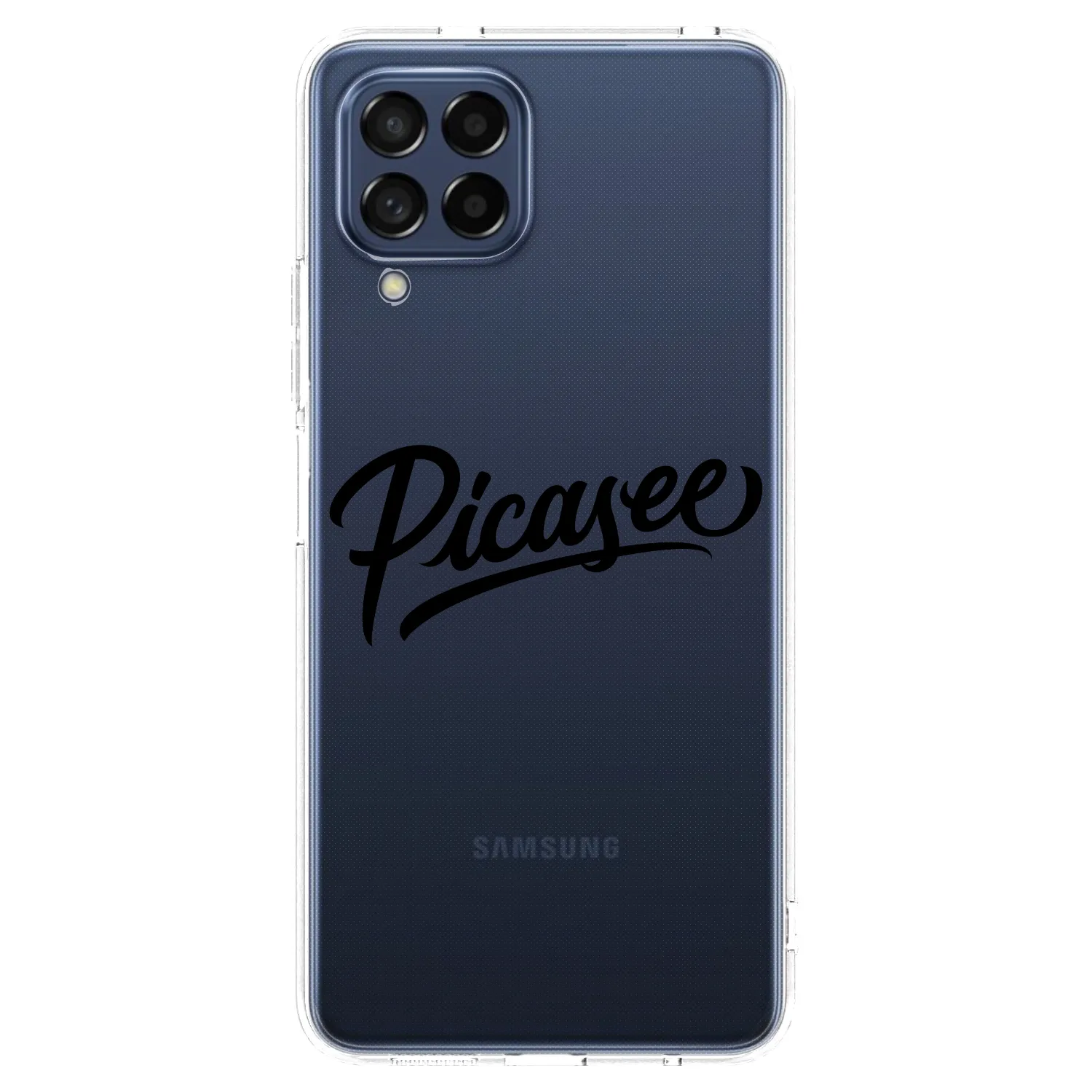 Picasee Samsung Galaxy M53 5G Hülle - Transparentes Silikon - Picasee - old logo - black
