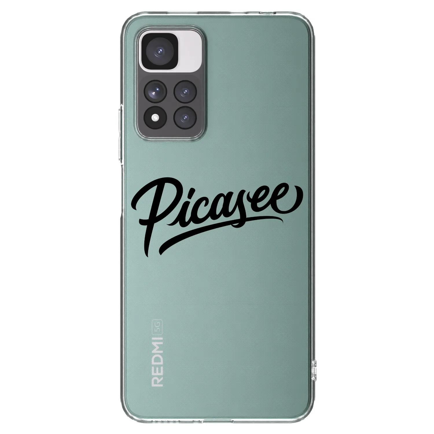 Picasee Xiaomi Redmi Note 11 Pro+ 5G Hülle - Transparentes Silikon - Picasee - old logo - black