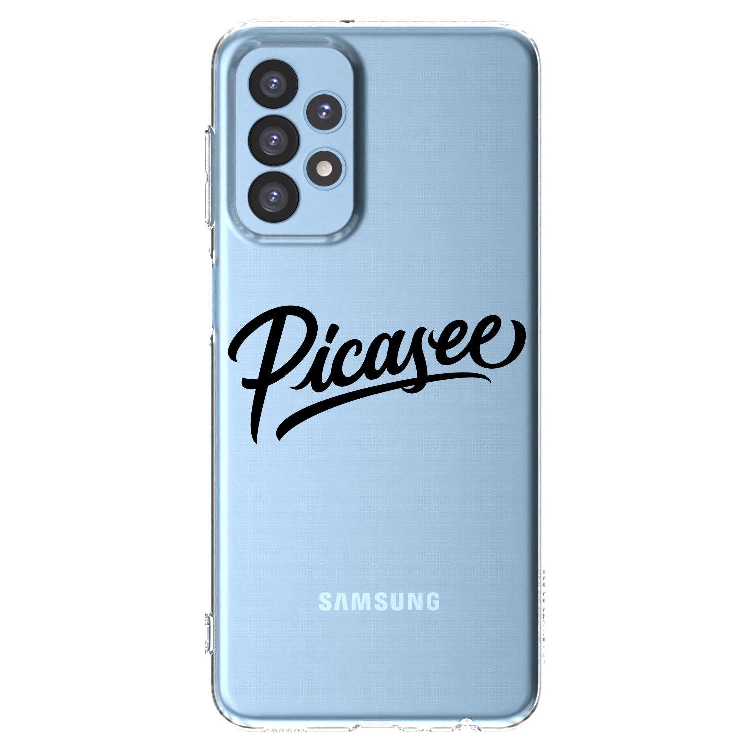 Picasee Samsung Galaxy A23 A235F 4G Hülle - Transparentes Silikon - Picasee - old logo - black