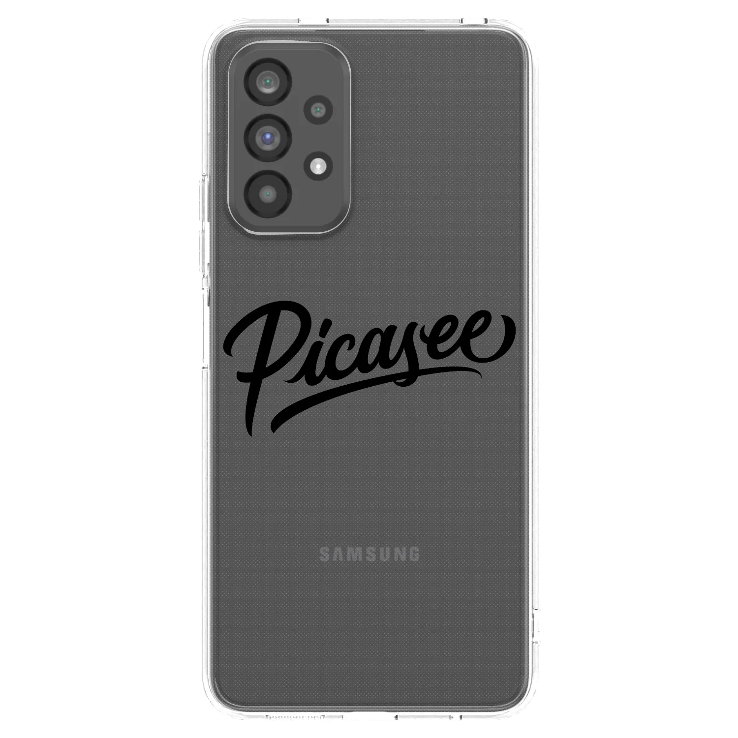 Picasee Samsung Galaxy A73 5G Hülle - Transparentes Silikon - Picasee - old logo - black