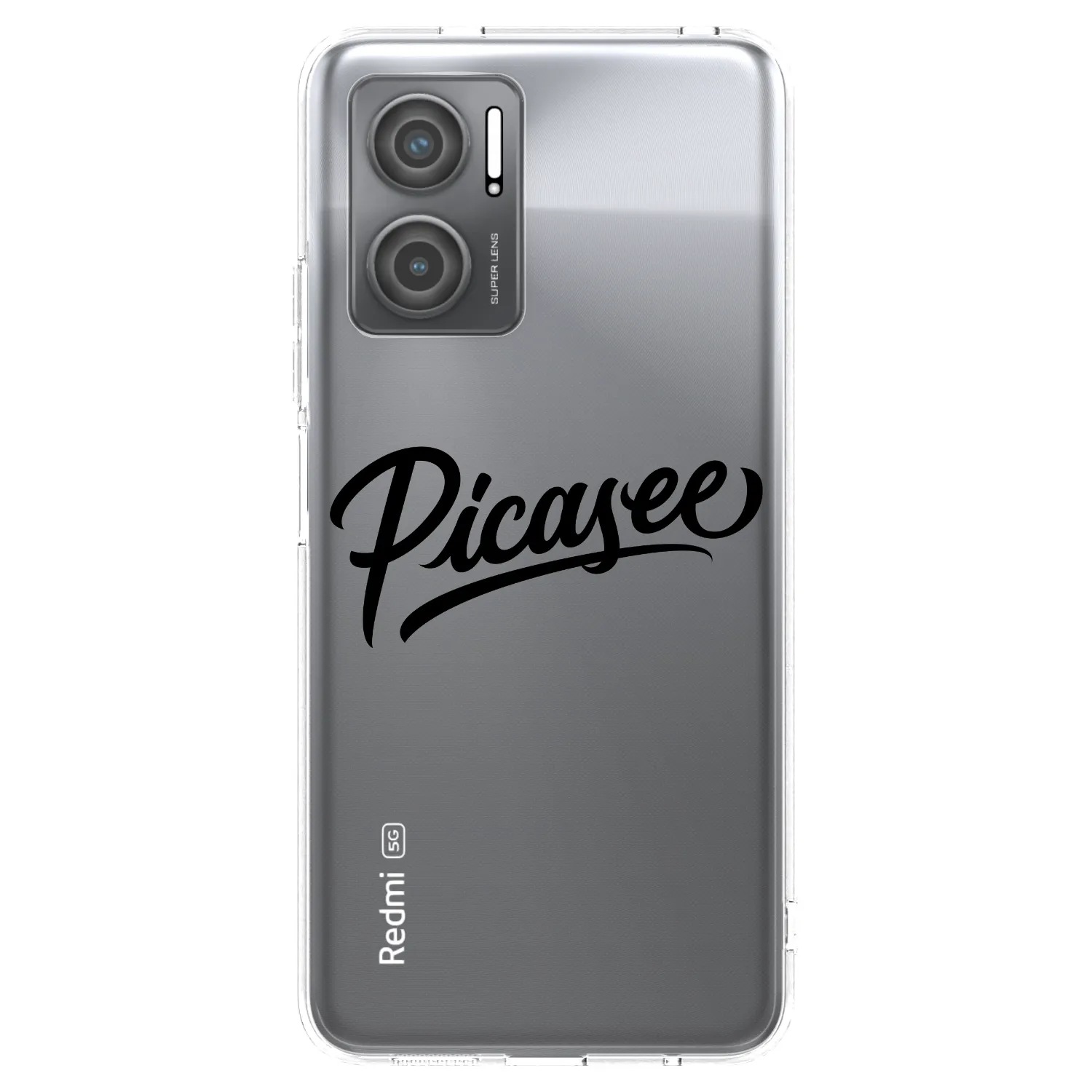 Picasee Xiaomi Redmi 10 5G Hülle - Transparentes Silikon - Picasee - old logo - black