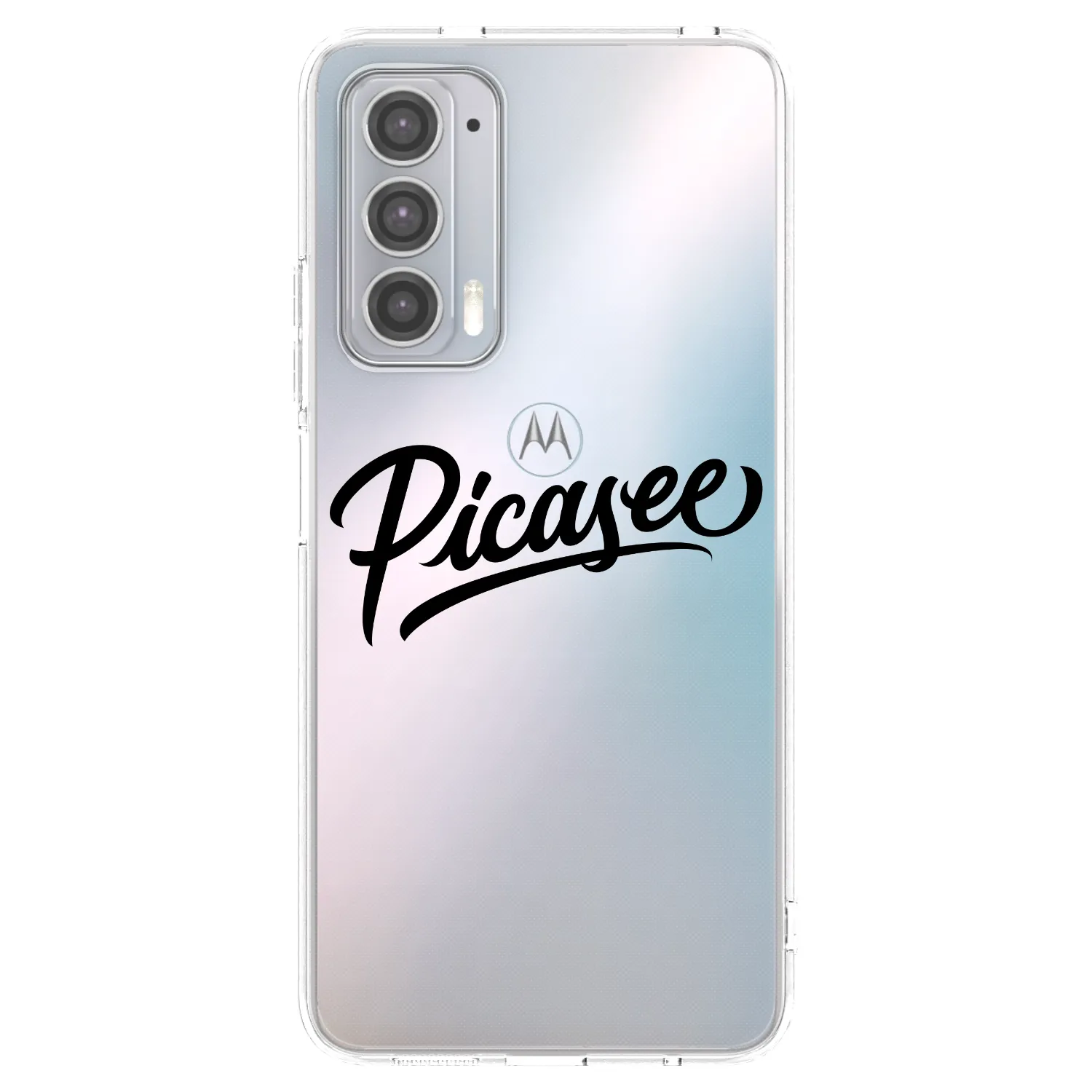 Picasee Motorola Edge 20 Hülle - Transparentes Silikon - Picasee - old logo - black