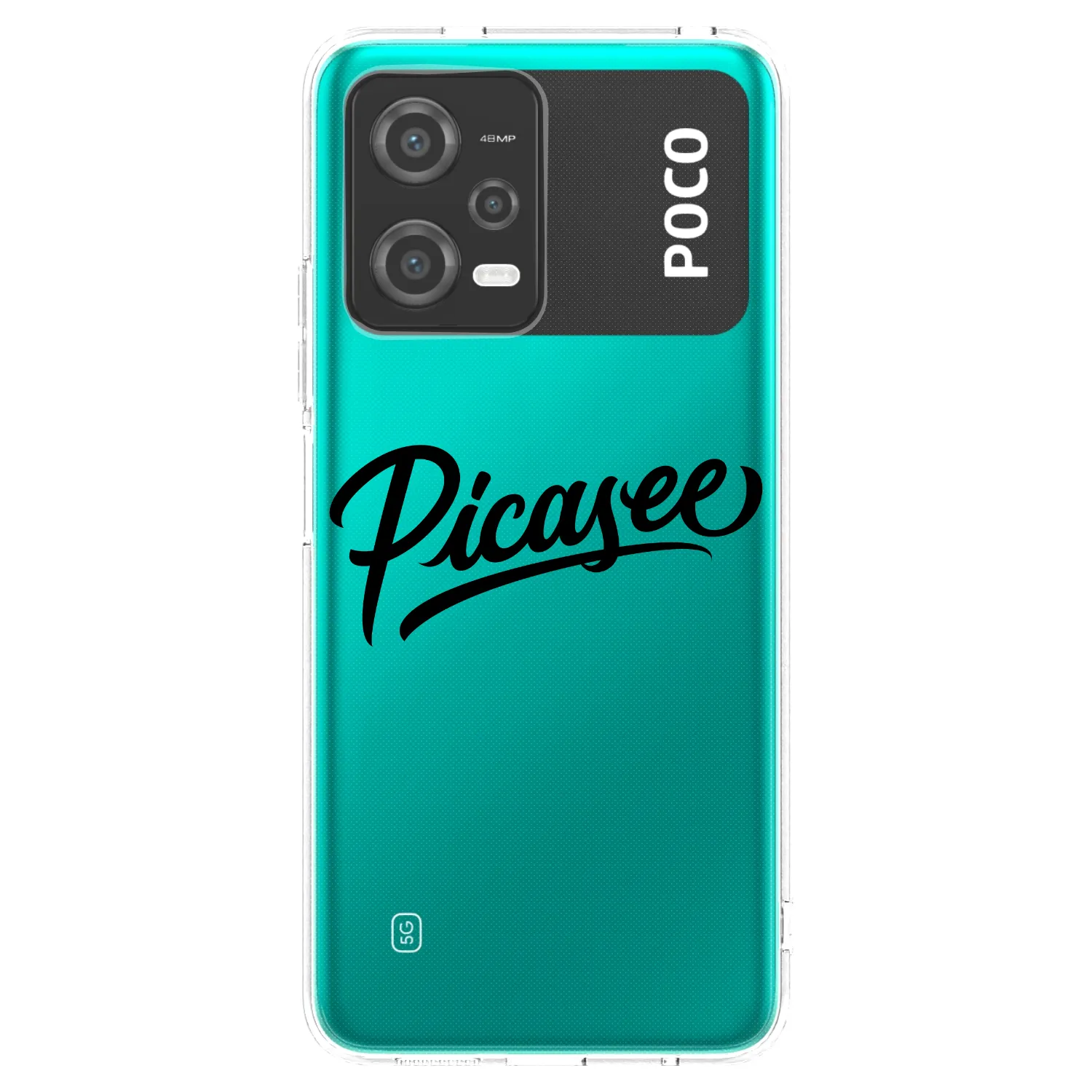 Picasee Xiaomi Poco X5 Hülle - Transparentes Silikon - Picasee - old logo - black
