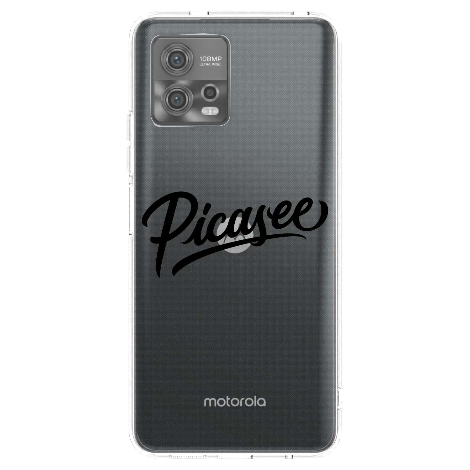 Picasee Motorola Moto G72 Hülle - Transparentes Silikon - Picasee - old logo - black