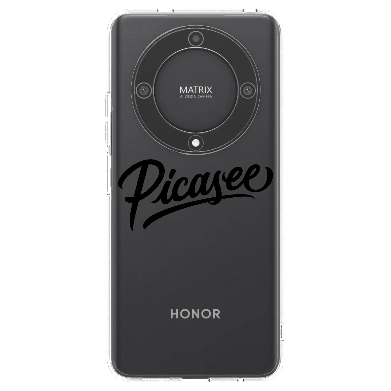 Picasee Honor Magic5 Lite 5G Hülle - Transparentes Silikon - Picasee - old logo - black