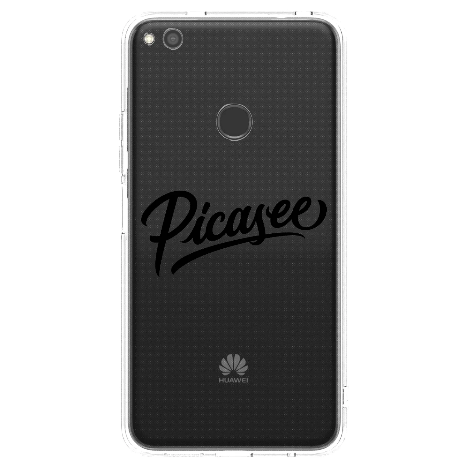 Picasee Huawei P9 Lite 2017 Hülle - Transparentes Silikon - Picasee - old logo - black