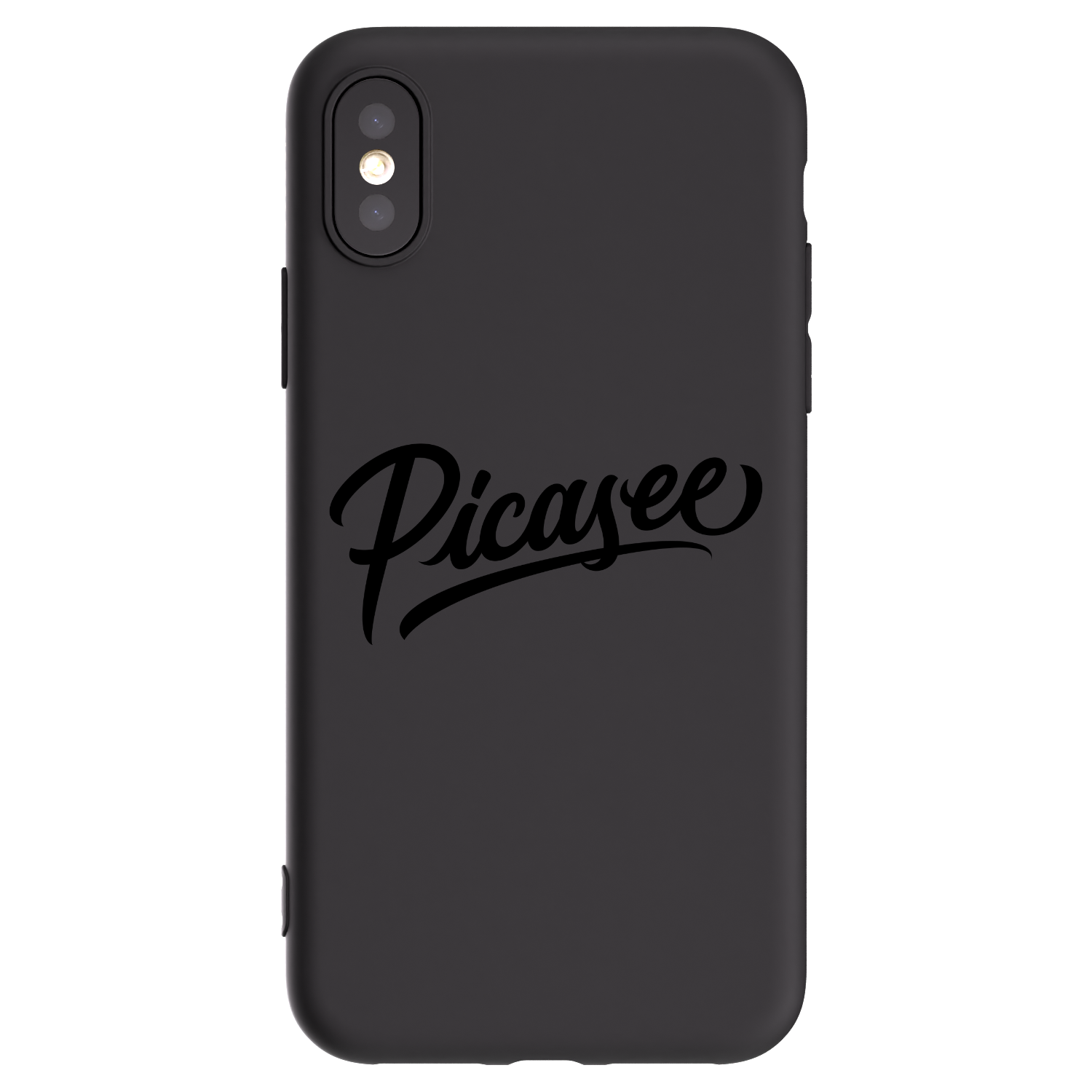 Picasee Apple iPhone X/XS Hülle - Schwarzes Silikon - Picasee - old logo - black