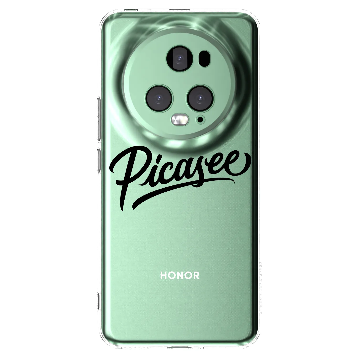 Picasee Honor Magic5 Pro Hülle - Transparentes Silikon - Picasee - old logo - black