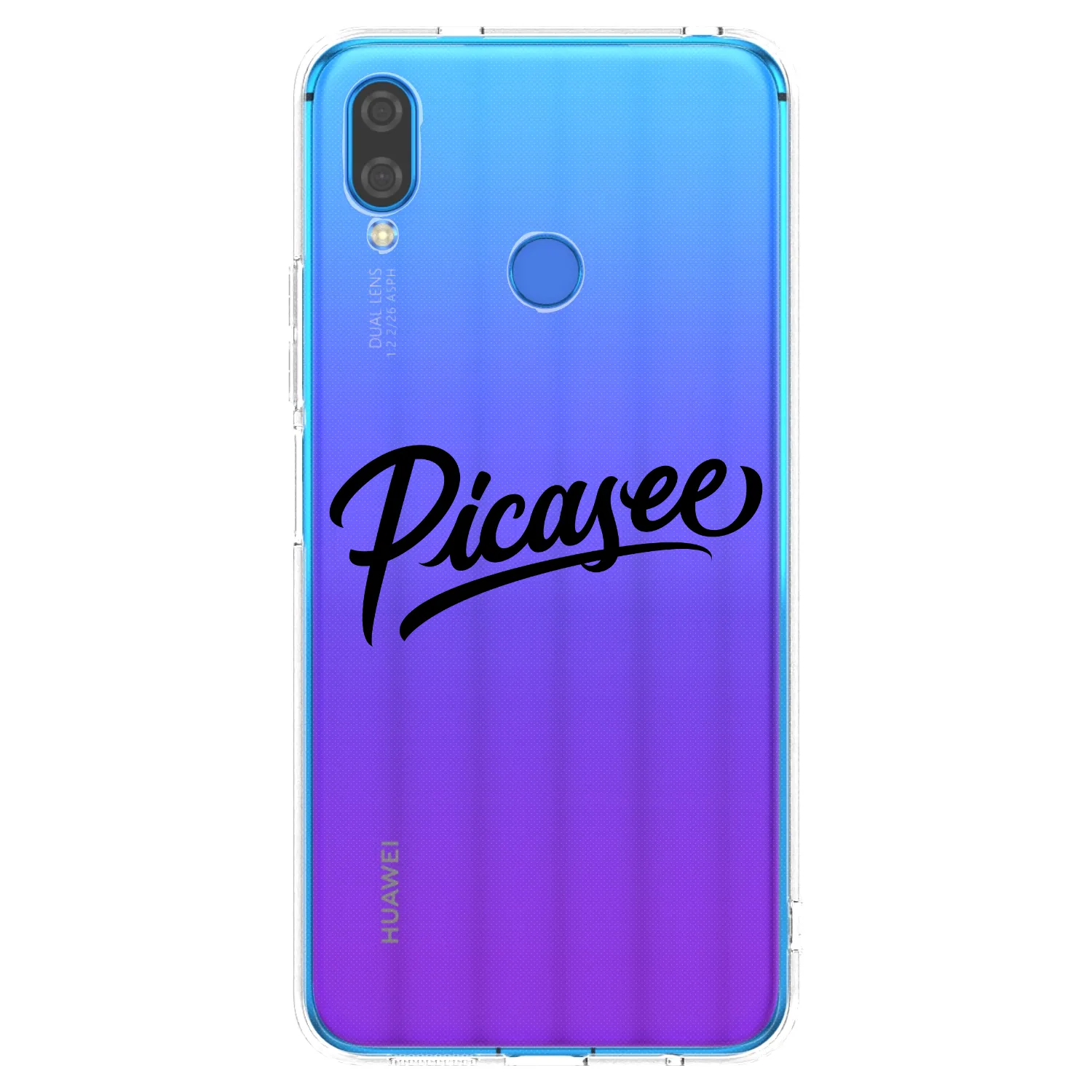 Picasee Huawei Nova 3 Hülle - Transparentes Silikon - Picasee - old logo - black