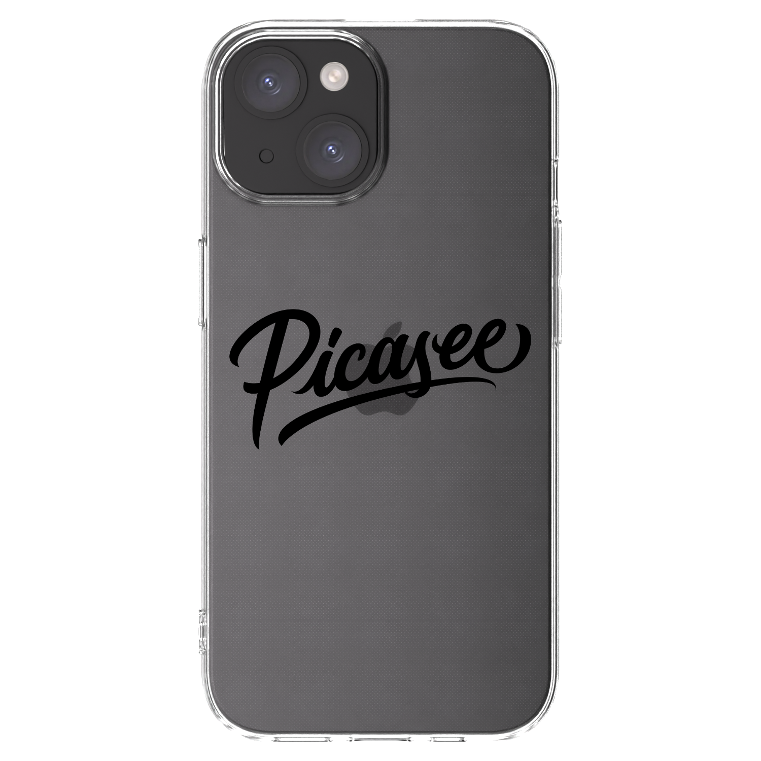 Picasee Apple iPhone 15 Hülle - Transparentes Silikon - Picasee - old logo - black