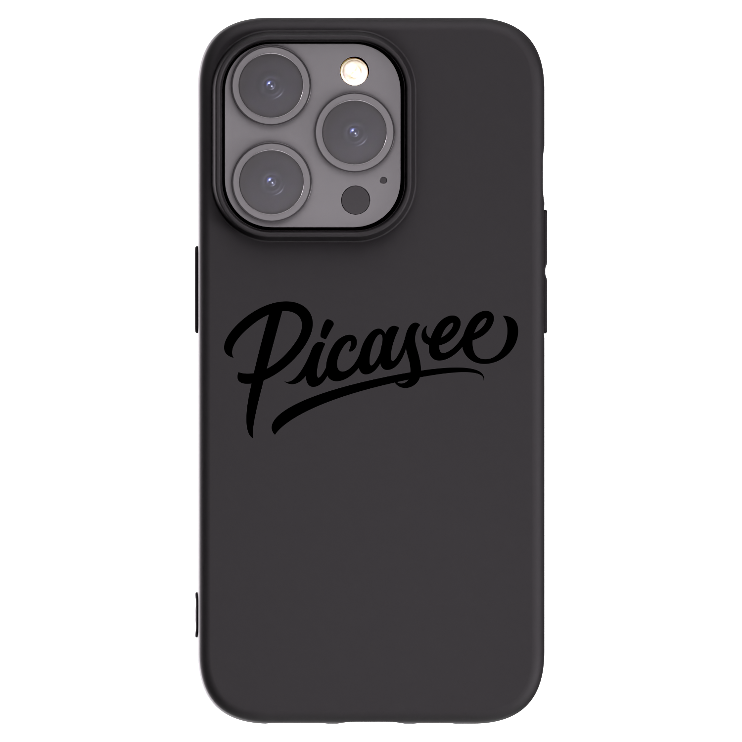 Picasee Apple iPhone 15 Pro Hülle - Schwarzes Silikon - Picasee - old logo - black