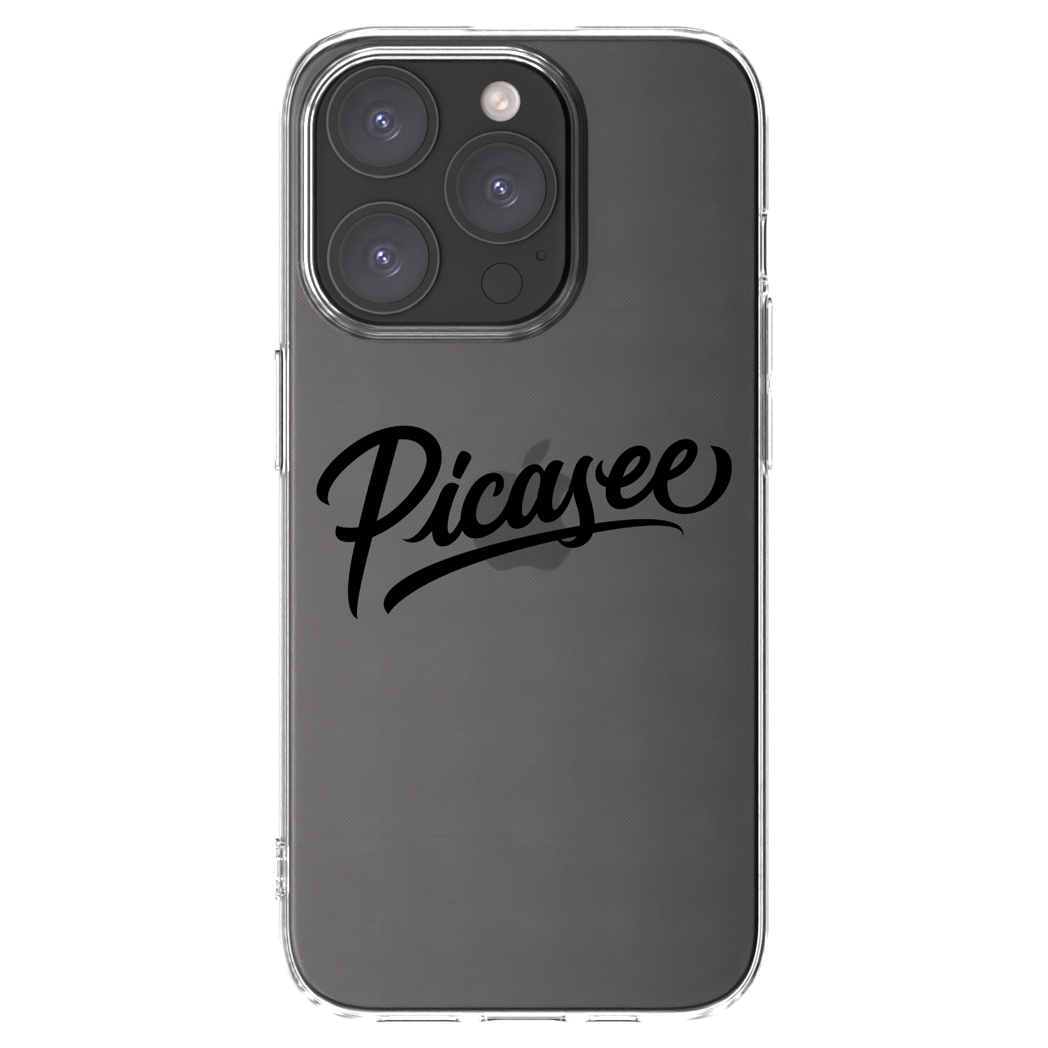 Picasee Apple iPhone 15 Pro Hülle - Transparentes Silikon - Picasee - old logo - black