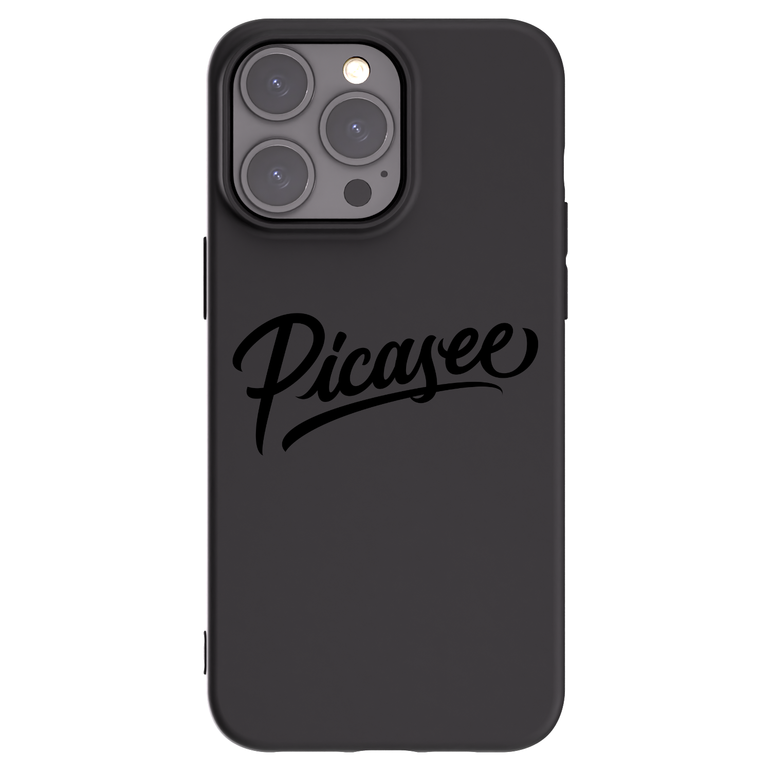 Picasee Apple iPhone 15 Pro Max Hülle - Schwarzes Silikon - Picasee - old logo - black