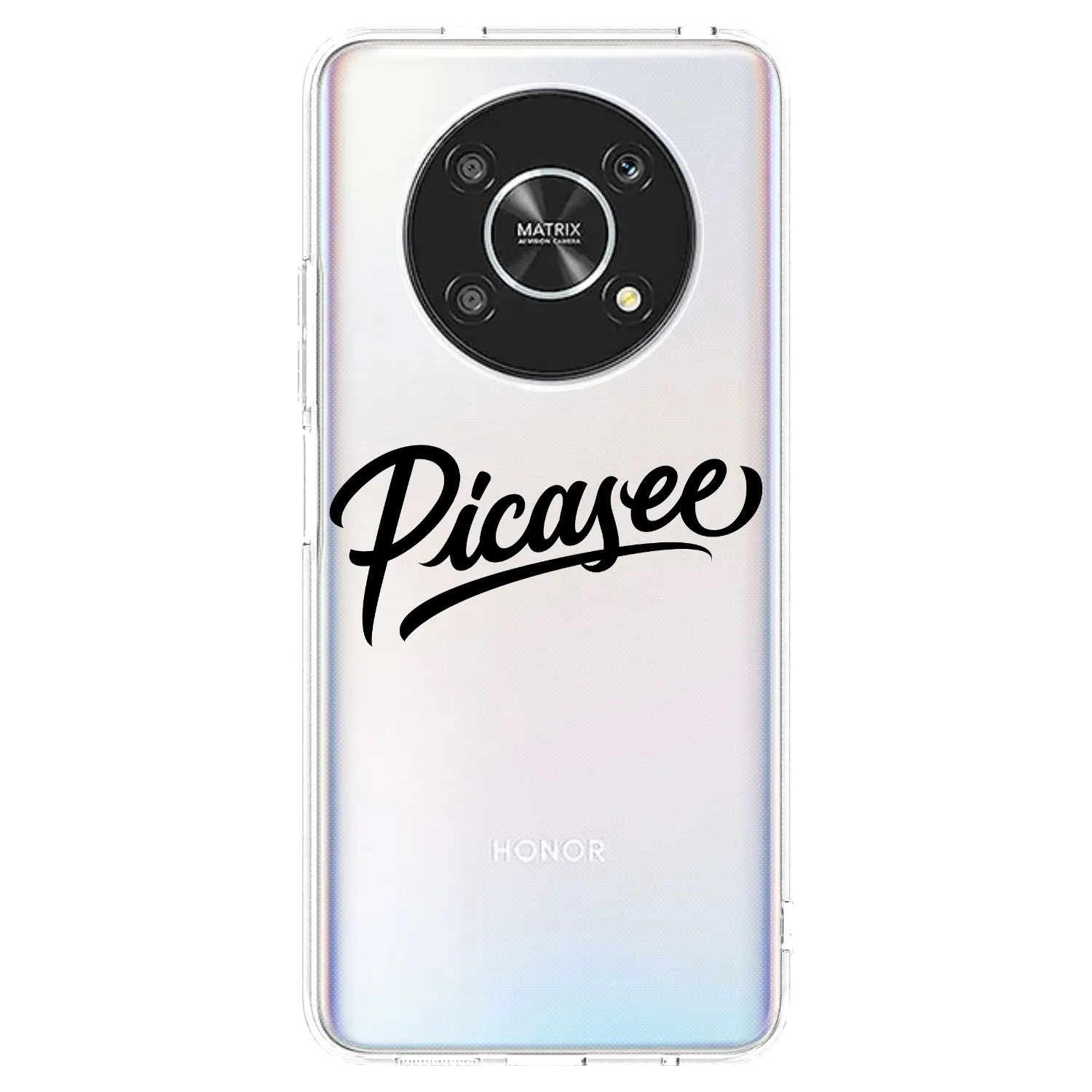 Picasee Honor Magic4 Lite 5G Hülle - Transparentes Silikon - Picasee - old logo - black