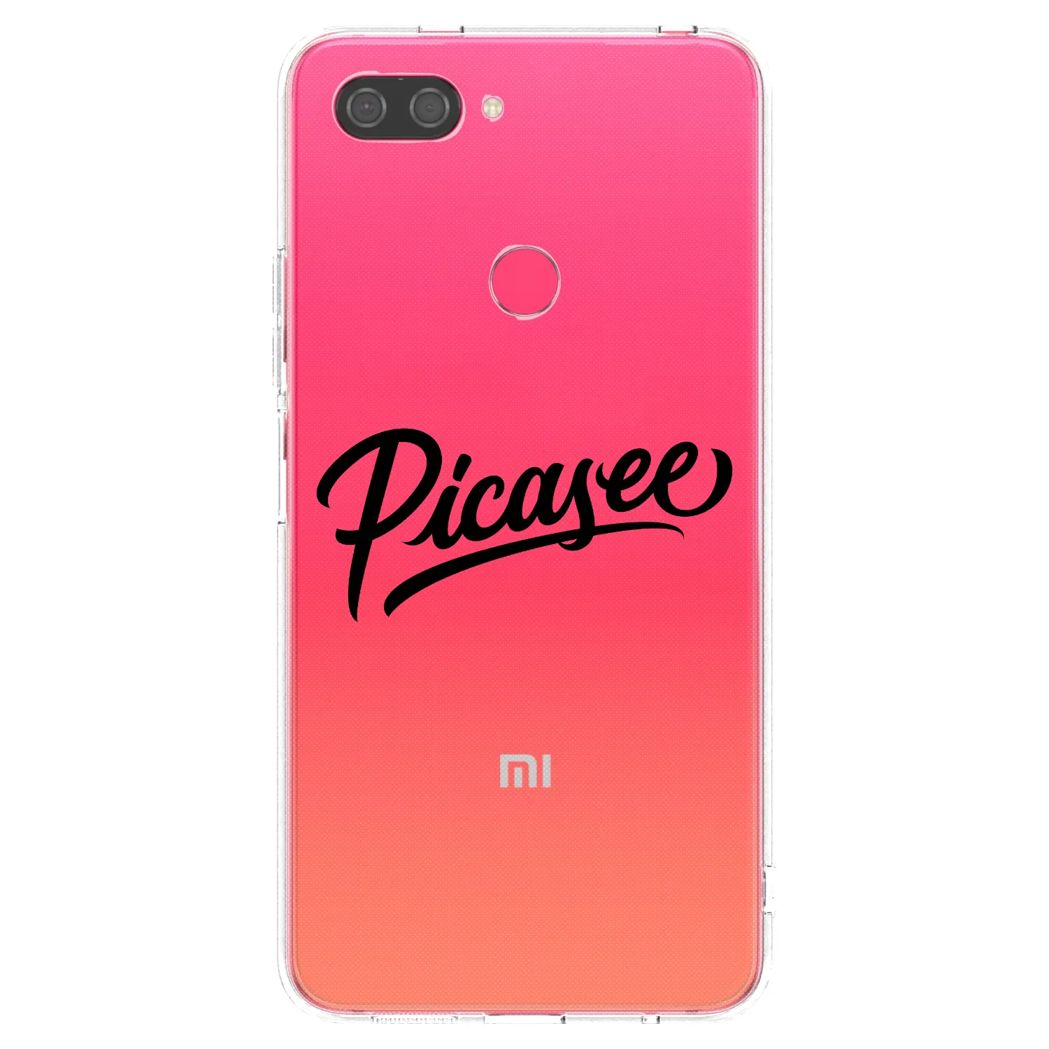 Picasee Xiaomi Mi 8 Lite Hülle - Transparentes Silikon - Picasee - old logo - black
