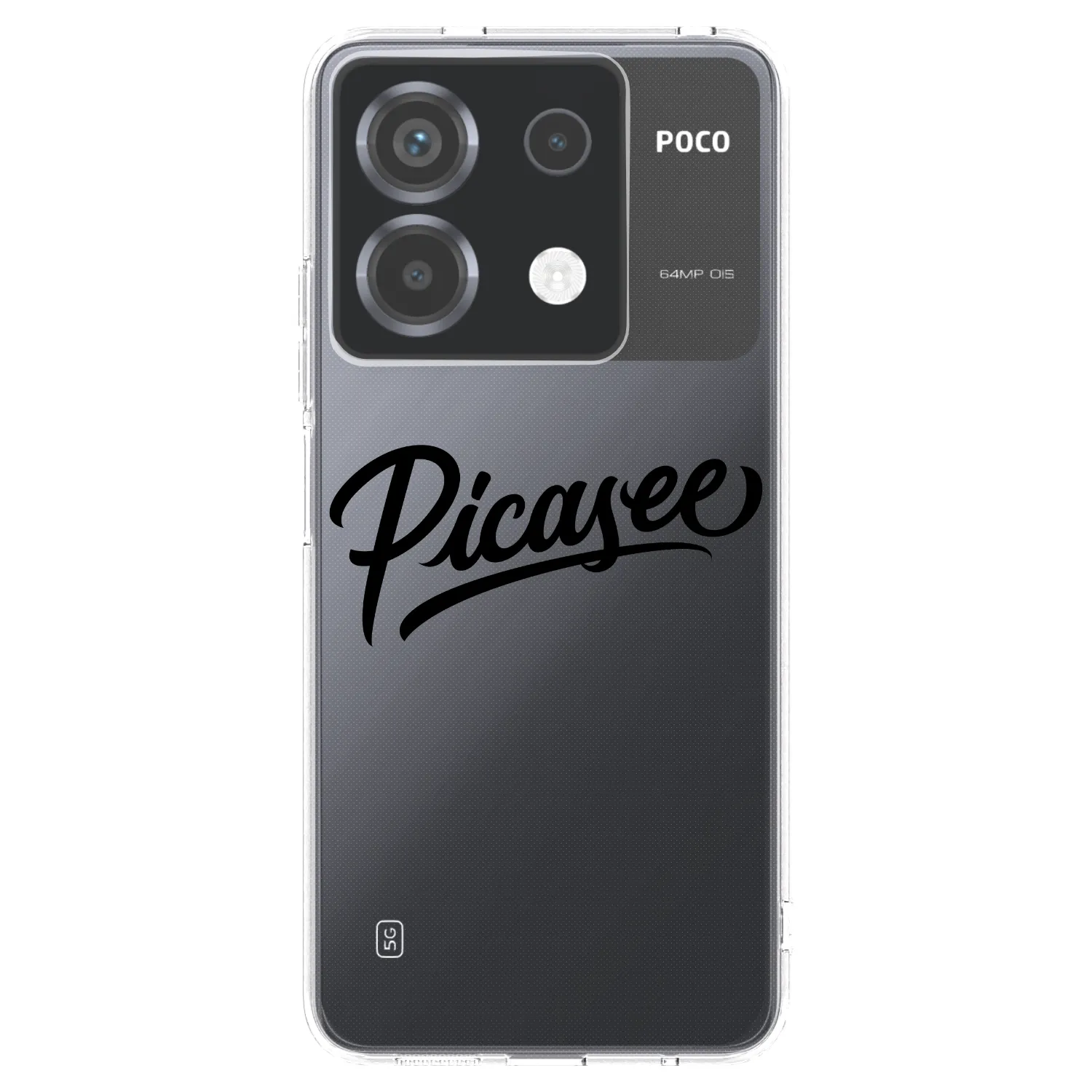 Picasee Xiaomi Poco X6 Hülle - Transparentes Silikon - Picasee - old logo - black