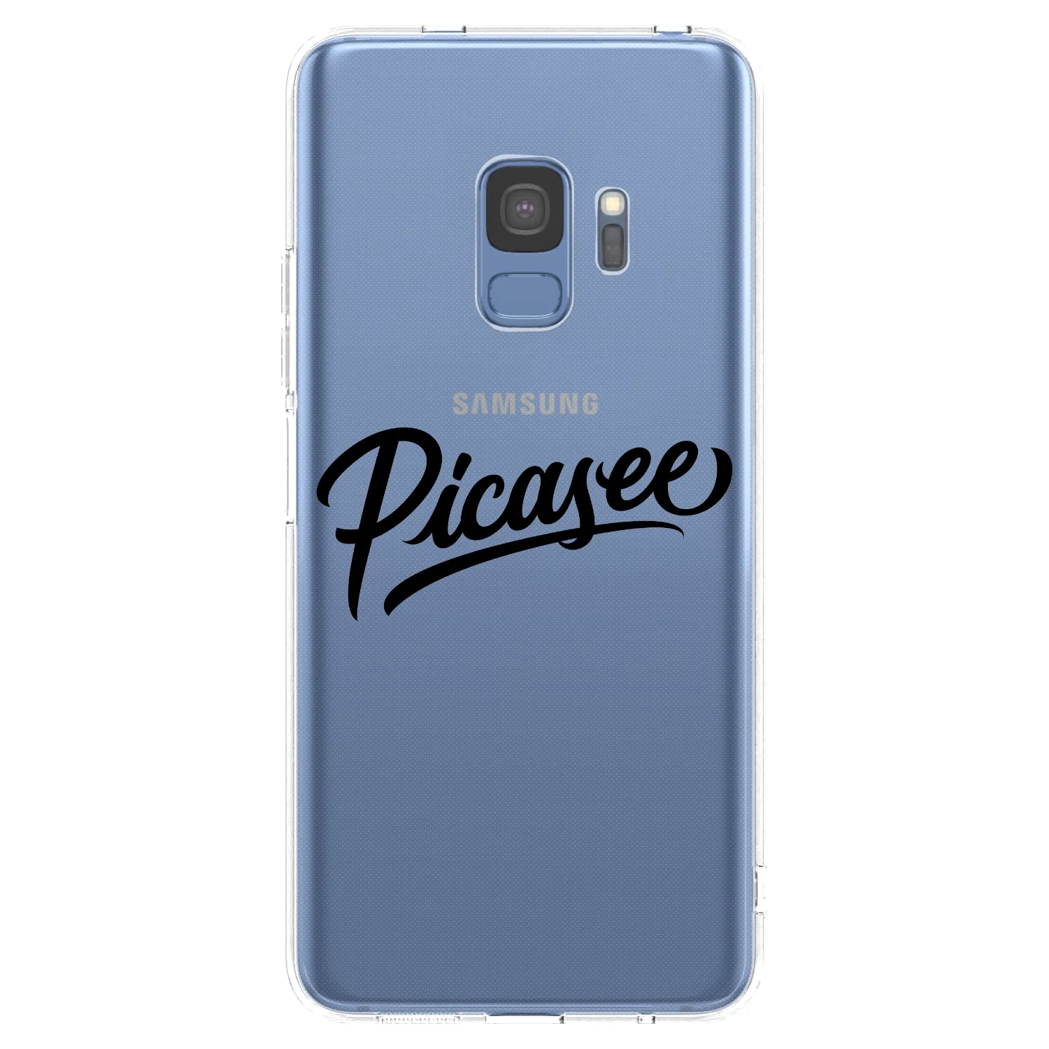 Picasee Samsung Galaxy S9 G960F Hülle - Transparentes Silikon - Picasee - old logo - black