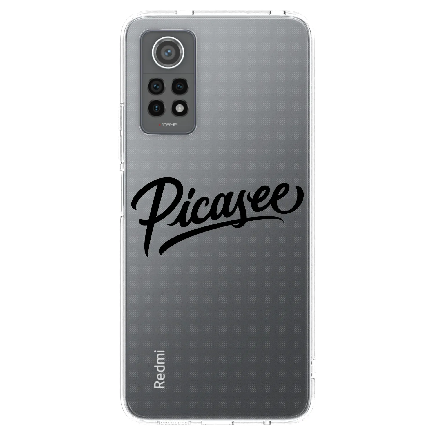 Picasee Xiaomi Redmi Note 12 Pro 4G Hülle - Transparentes Silikon - Picasee - old logo - black