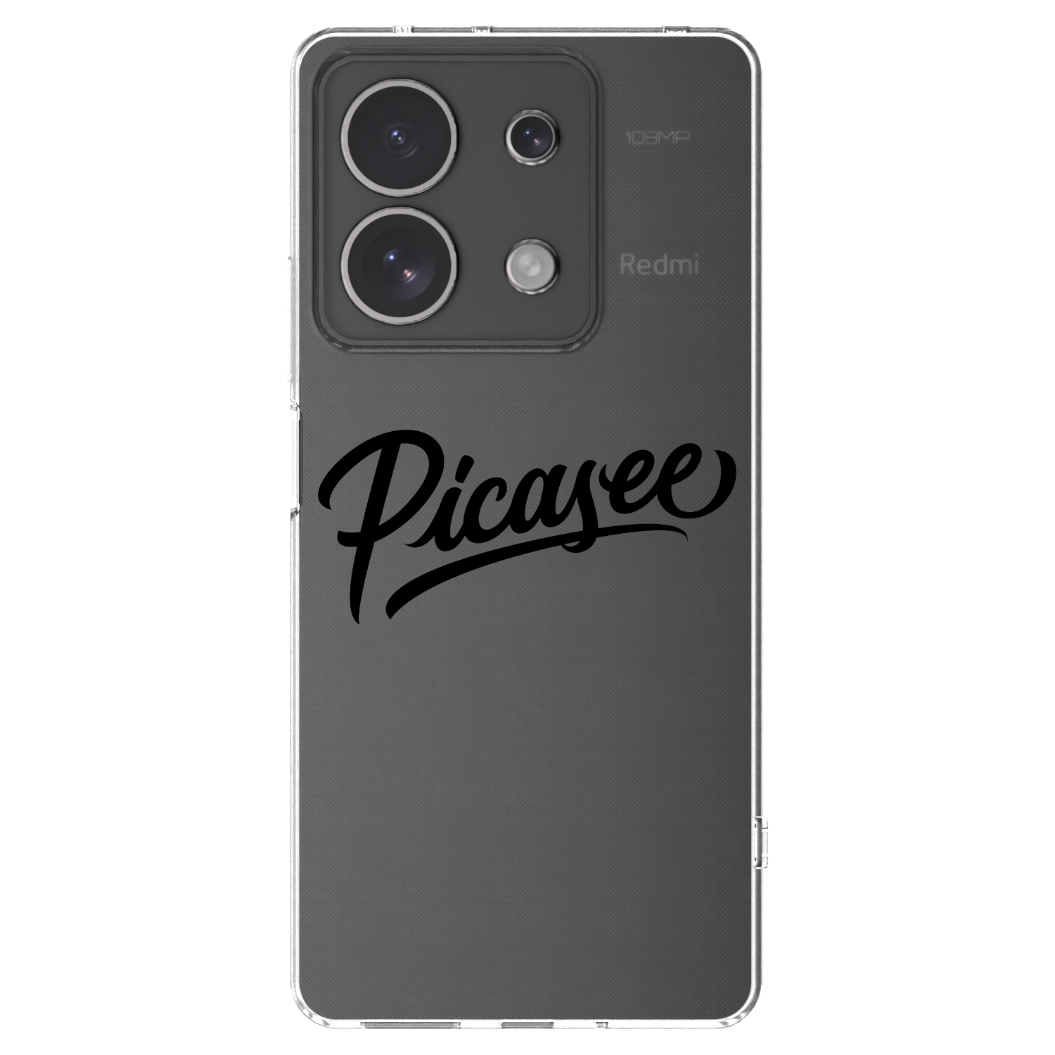 Picasee Xiaomi Redmi Note 13 4G Hülle - Transparentes Silikon - Picasee - old logo - black
