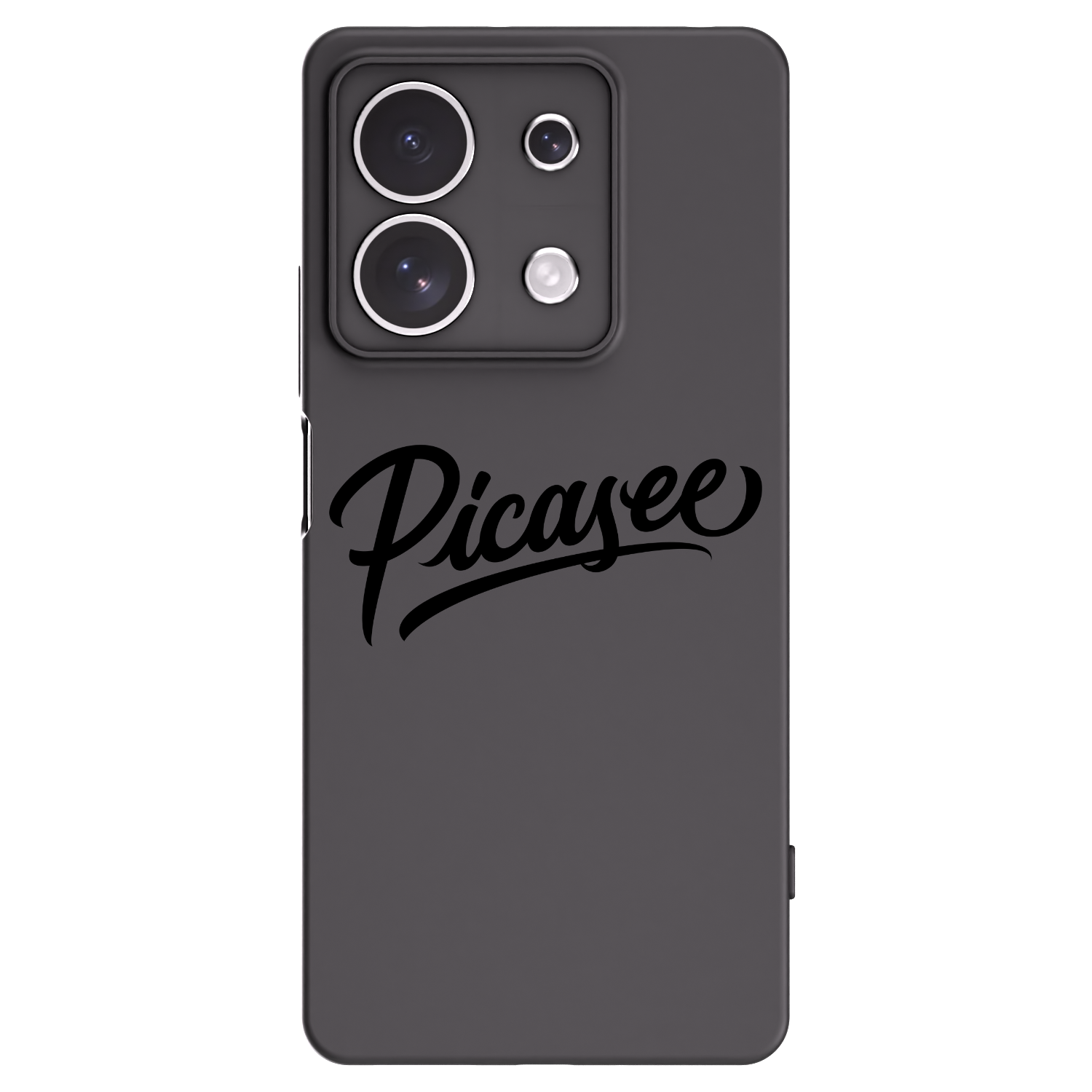 Picasee Xiaomi Redmi Note 13 4G Hülle - Schwarzes Silikon - Picasee - old logo - black