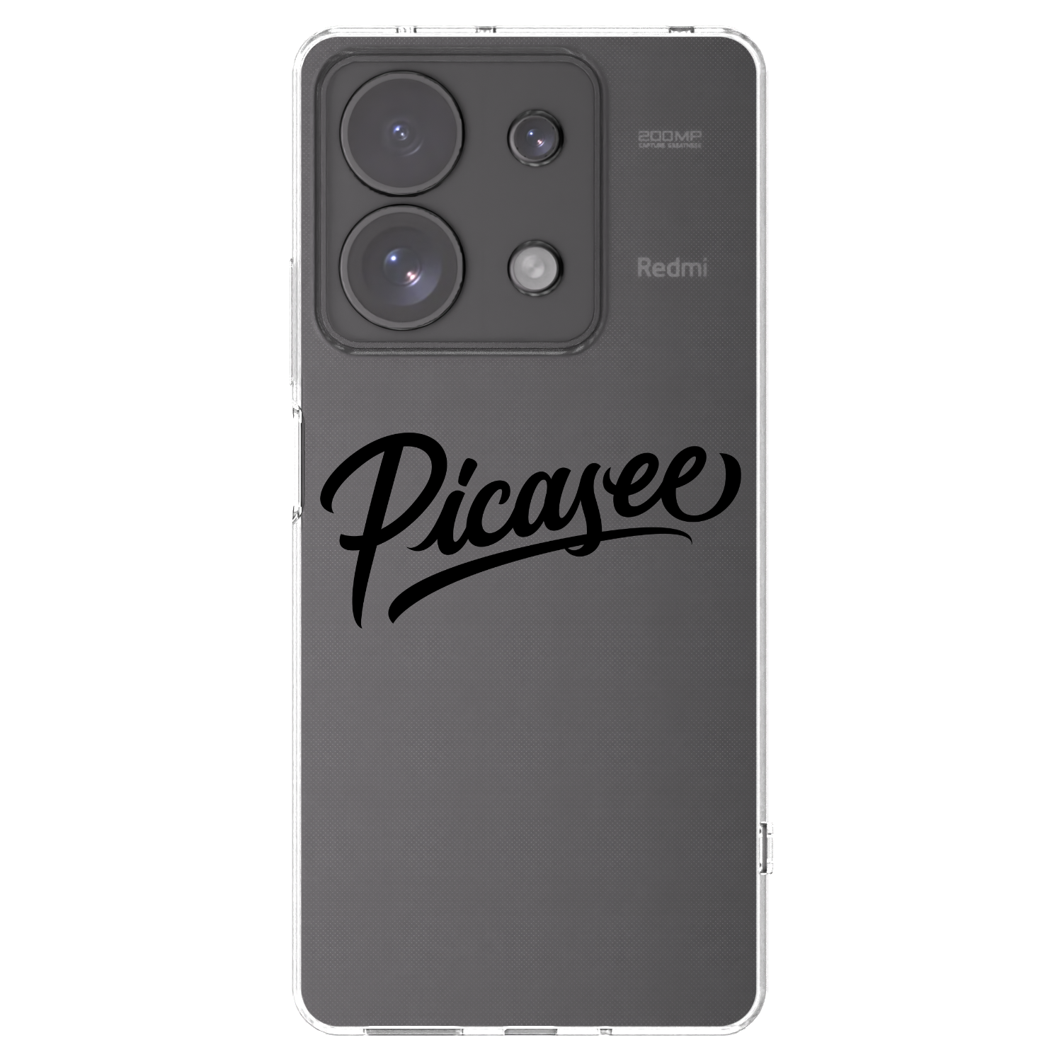 Picasee Xiaomi Redmi Note 13 Pro 4G Hülle - Transparentes Silikon - Picasee - old logo - black