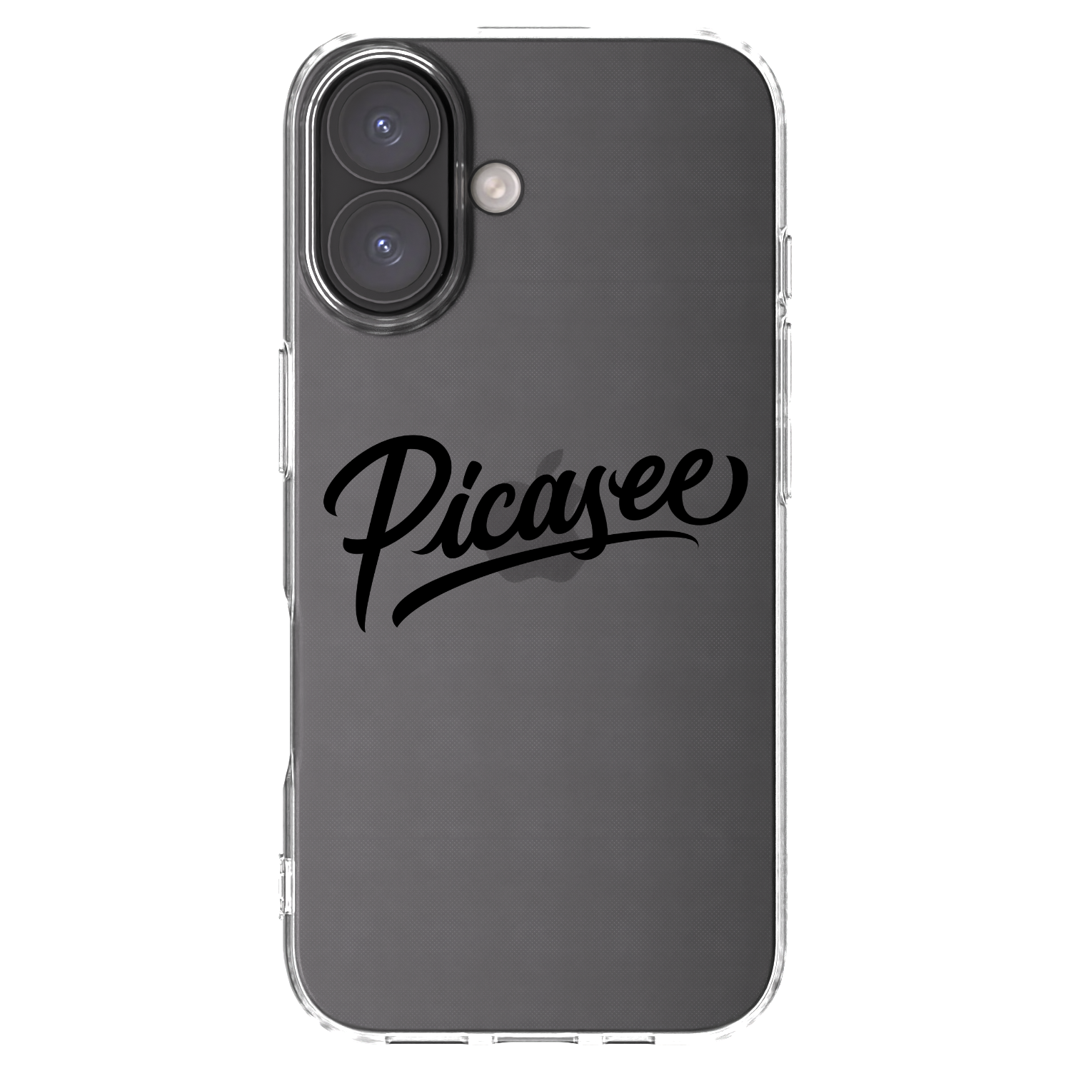 Picasee Apple iPhone 16 Hülle - Transparentes Silikon - Picasee - old logo - black