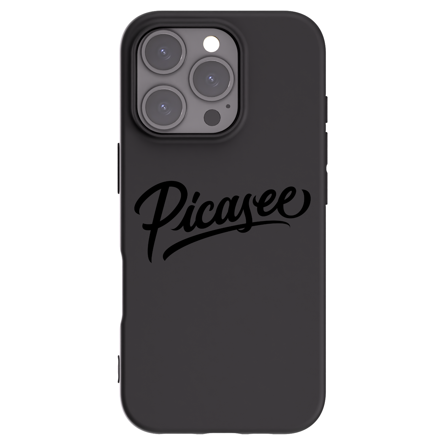 Picasee Apple iPhone 16 Pro Hülle - Schwarzes Silikon - Picasee - old logo - black