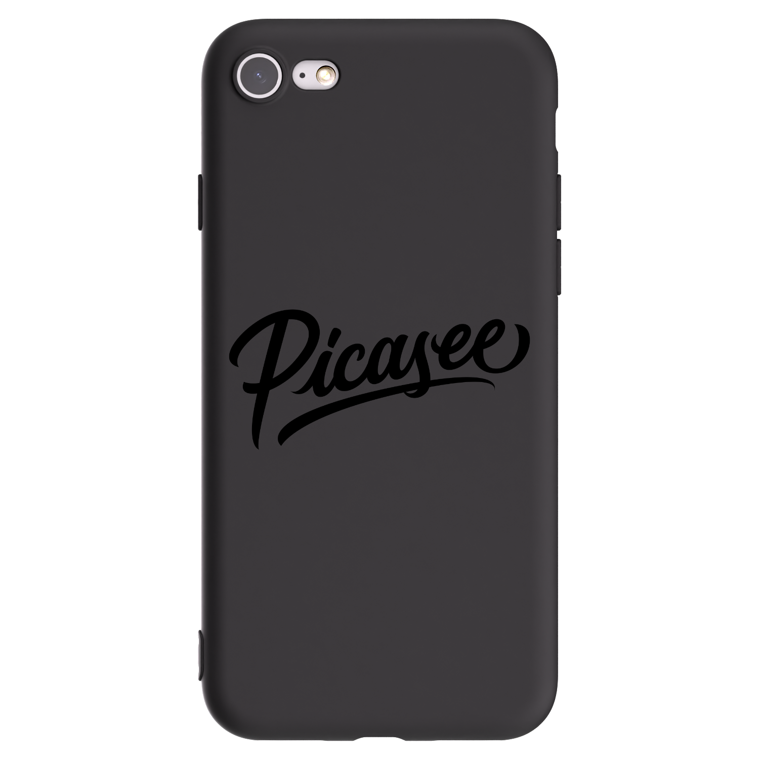 Picasee Apple iPhone 8 Hülle - Schwarzes Silikon - Picasee - old logo - black