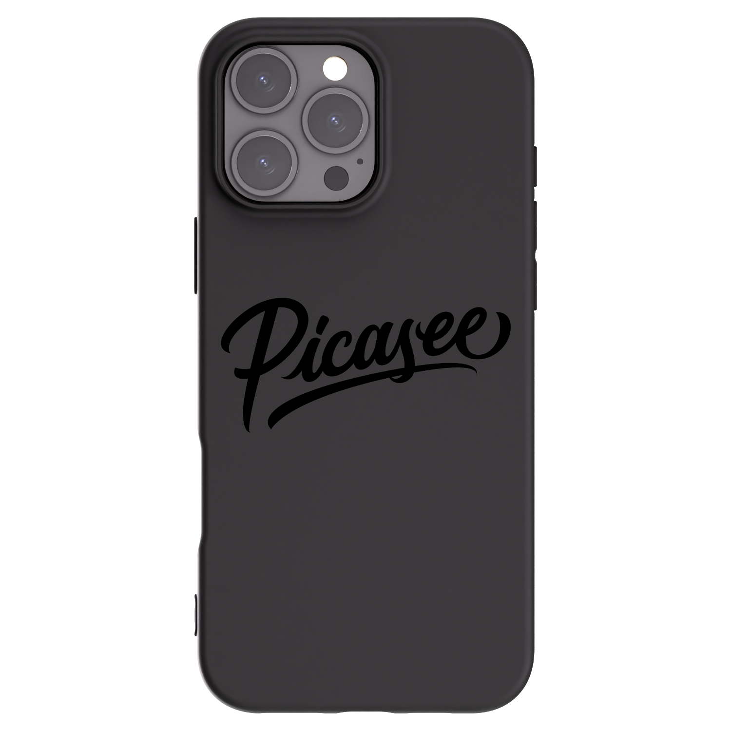 Picasee Apple iPhone 16 Pro Max Hülle - Schwarzes Silikon - Picasee - old logo - black