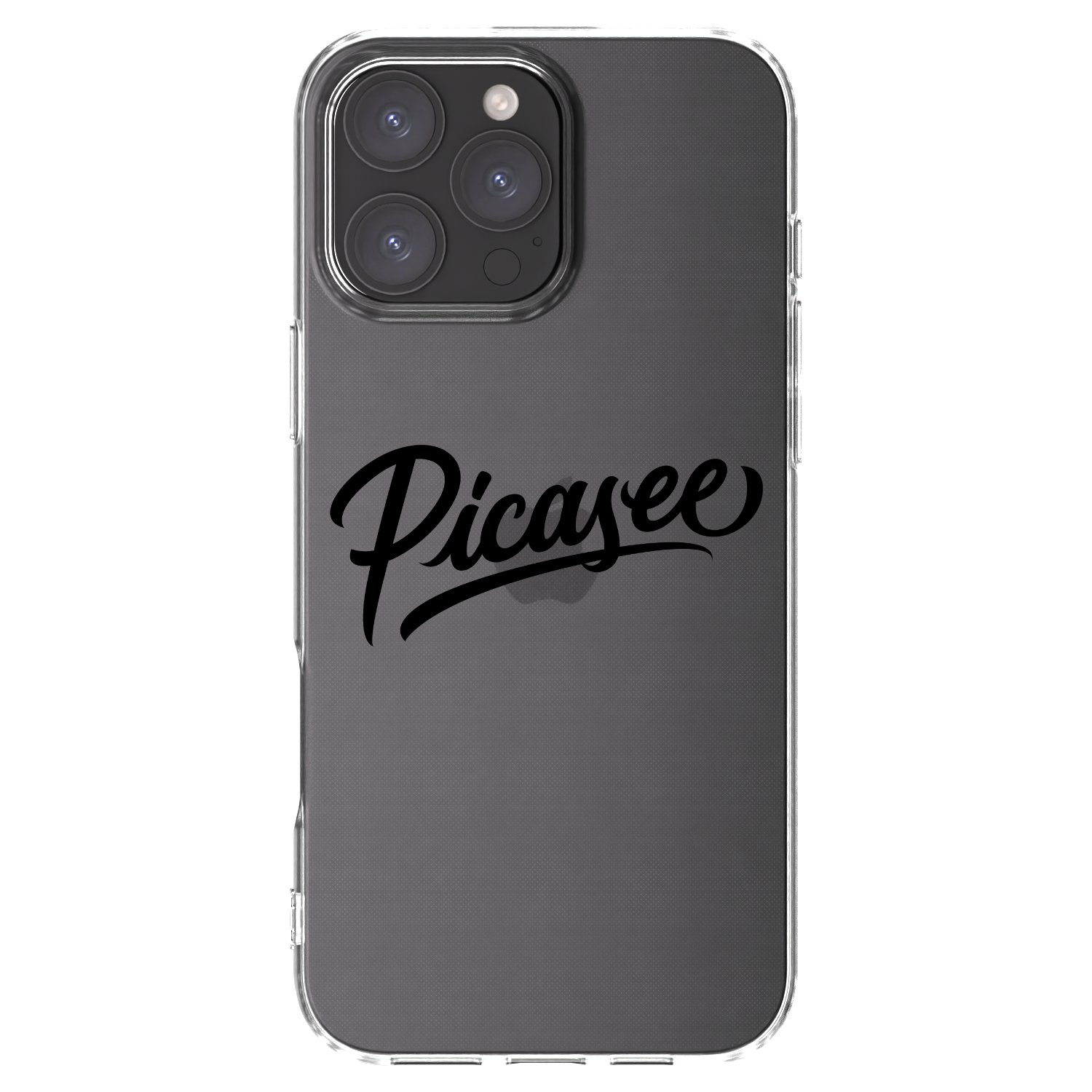 Picasee Apple iPhone 16 Pro Max Hülle - Transparentes Silikon - Picasee - old logo - black