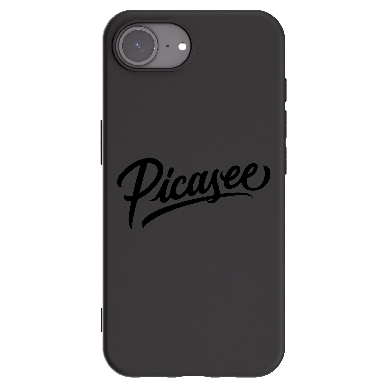 Picasee Apple iPhone 16e Hülle - Schwarzes Silikon - Picasee - old logo - black