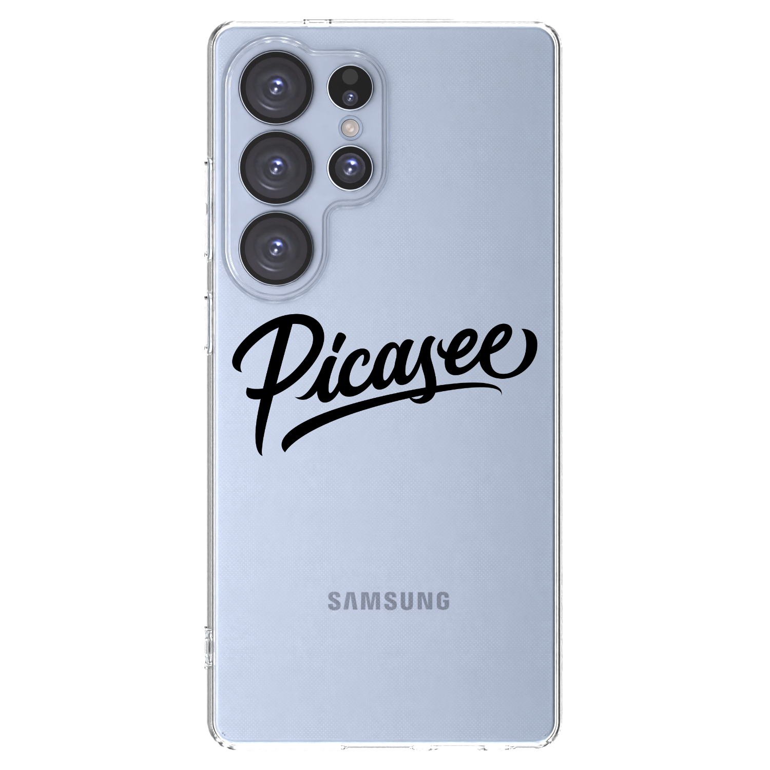 Picasee Samsung Galaxy S25 Ultra 5G Hülle - Transparentes Silikon - Picasee - old logo - black