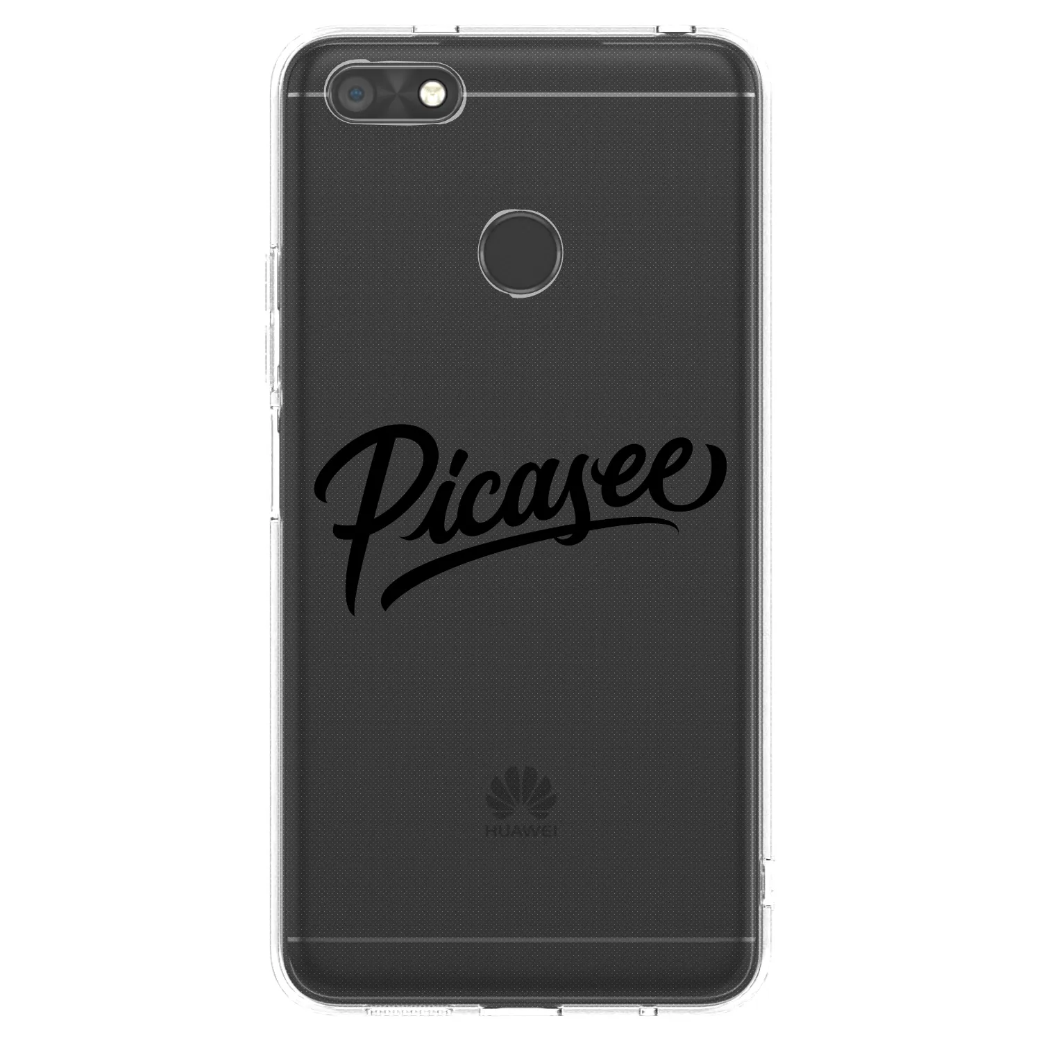 Picasee Huawei P9 Lite Mini Hülle - Transparentes Silikon - Picasee - old logo - black