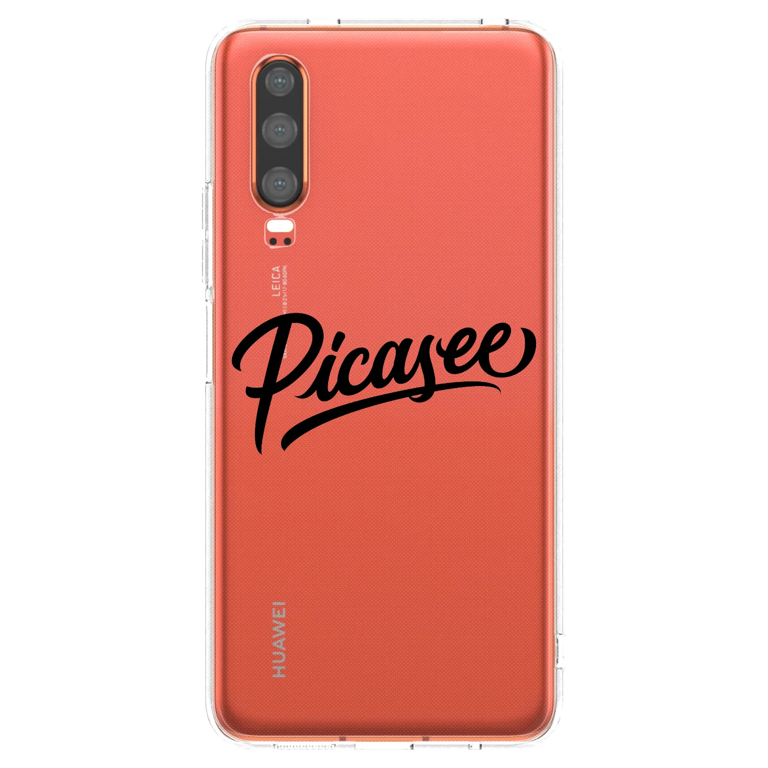 Picasee Huawei P30 Hülle - Transparentes Silikon - Picasee - old logo - black