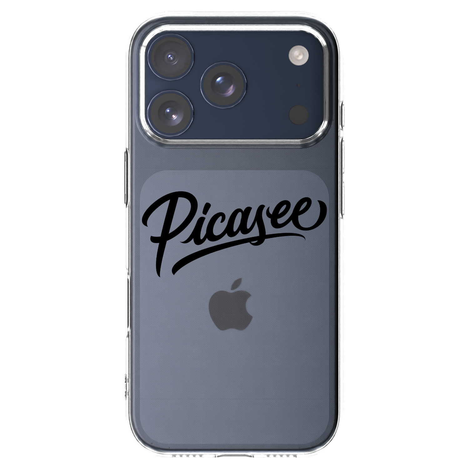 Picasee Apple iPhone 17 Pro Hülle - Transparentes Silikon - Picasee - old logo - black